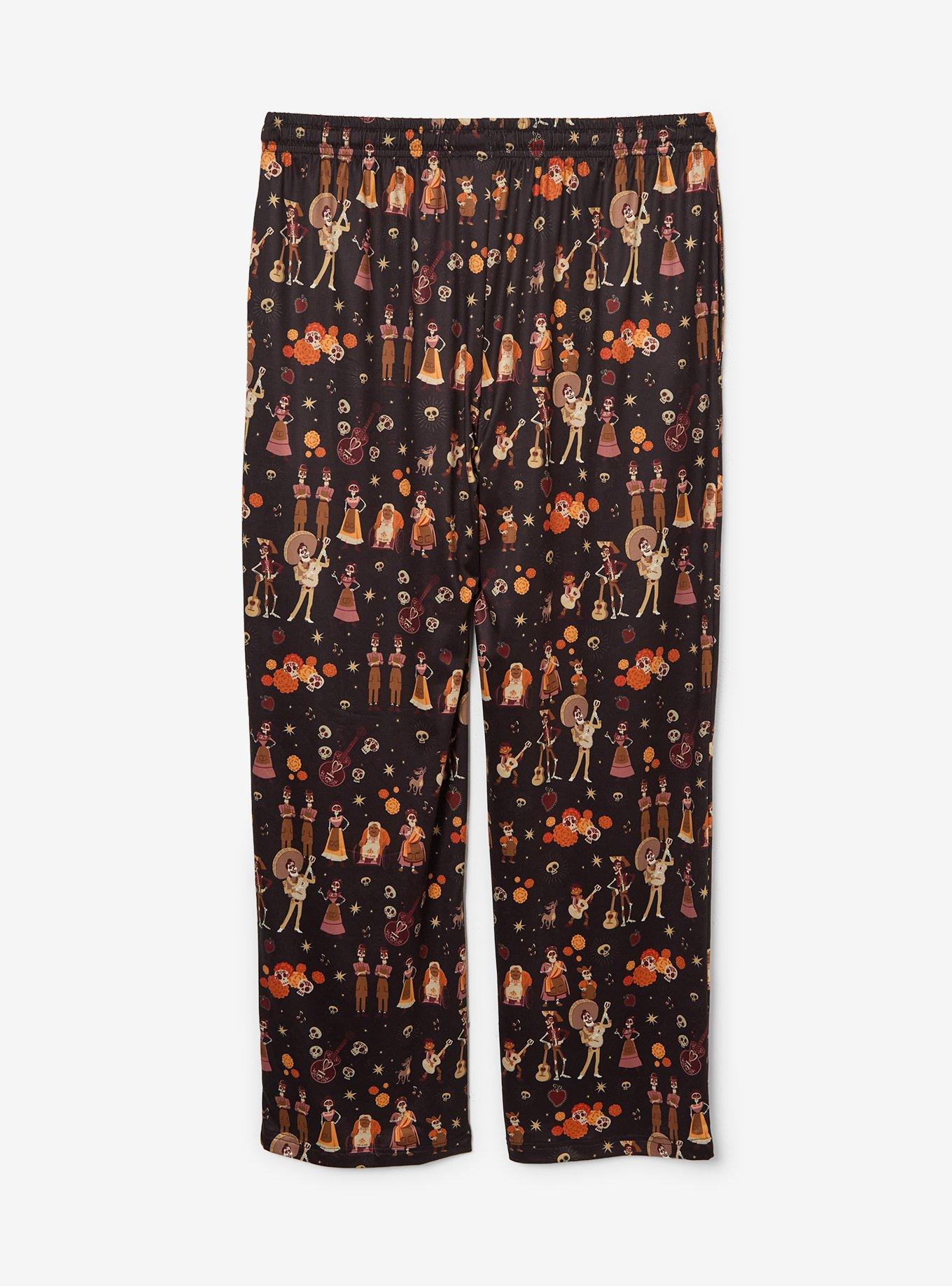Disney Pixar Coco Familia Allover Print Plus Size Sleep Pants - BoxLunch Exclusive, ORANGE, alternate - view 2