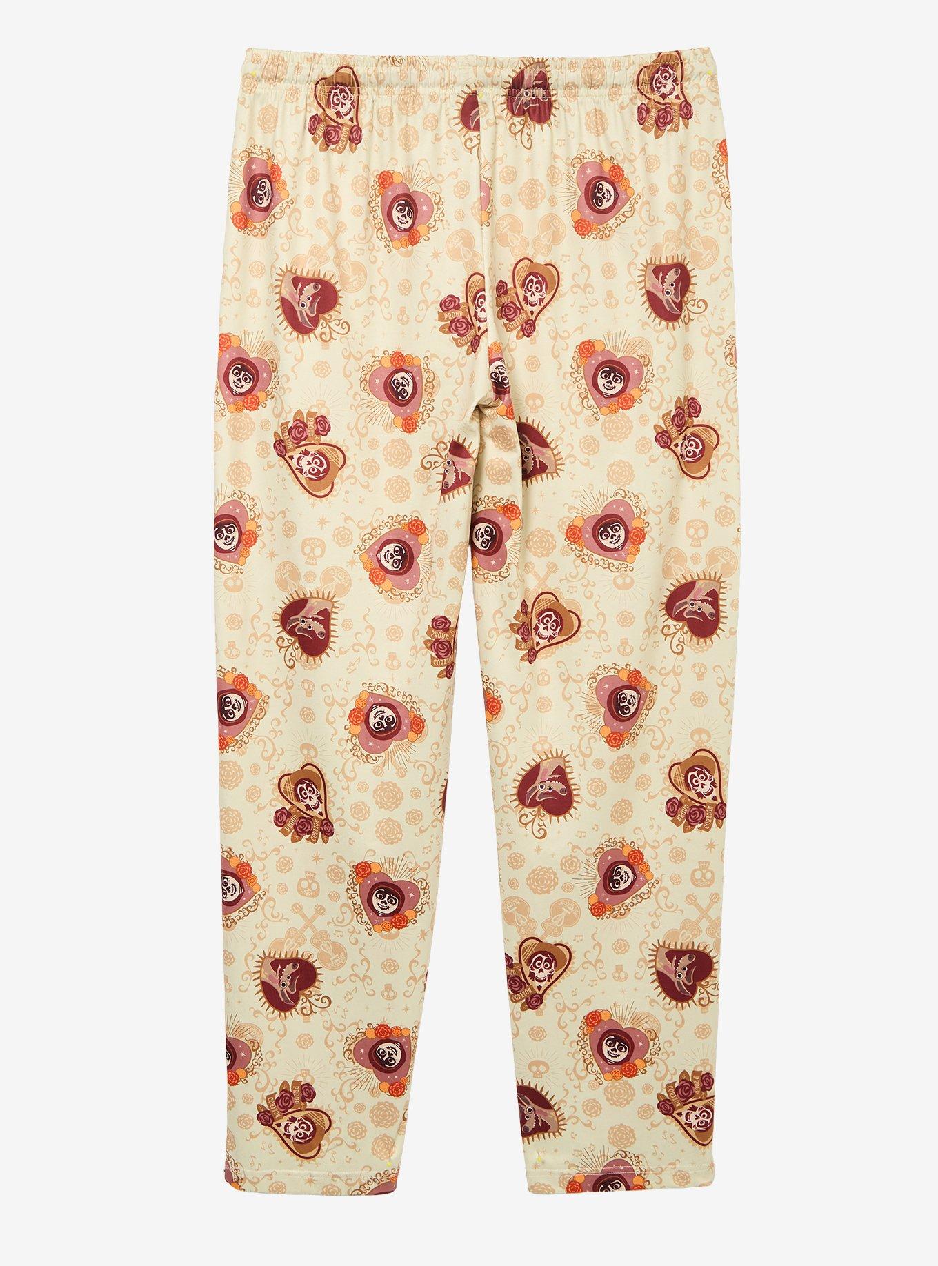 Disney Pixar Coco Character Hearts Allover Print Sleep Pants - BoxLunch Exclusive, RED, alternate - view 2