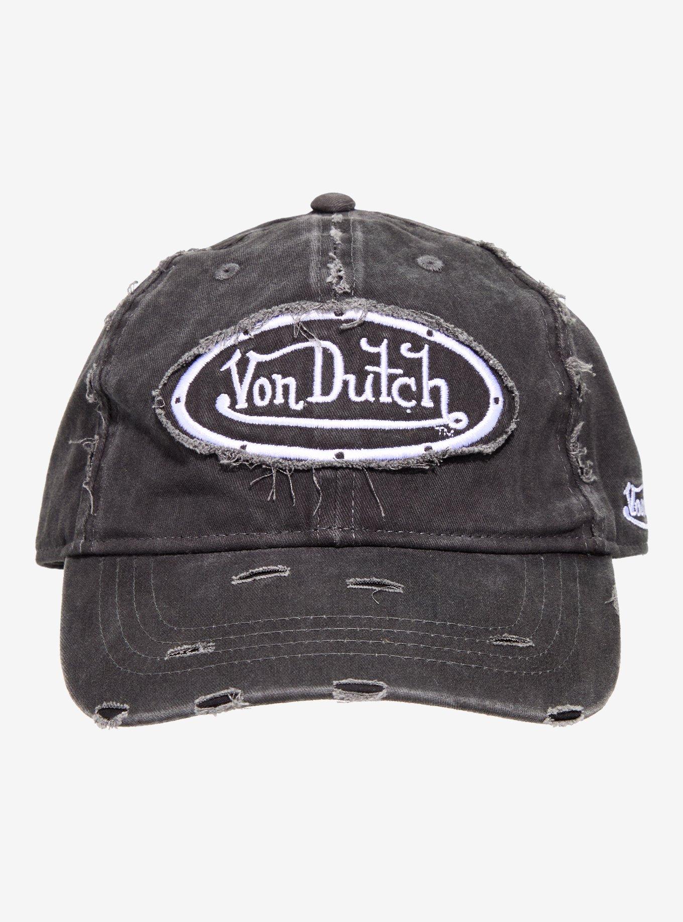 Von Dutch Distressed Mineral Wash Ball Cap
