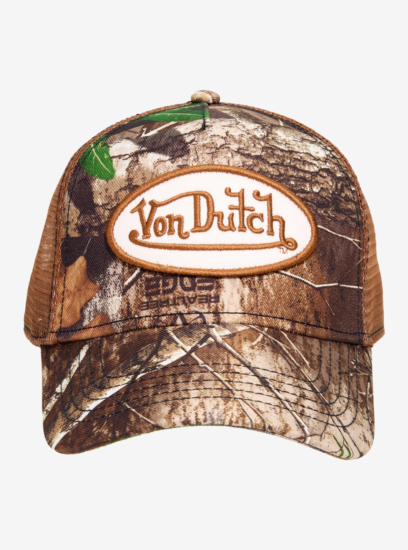 Von Dutch Camo Trucker Ball Cap, , hi-res