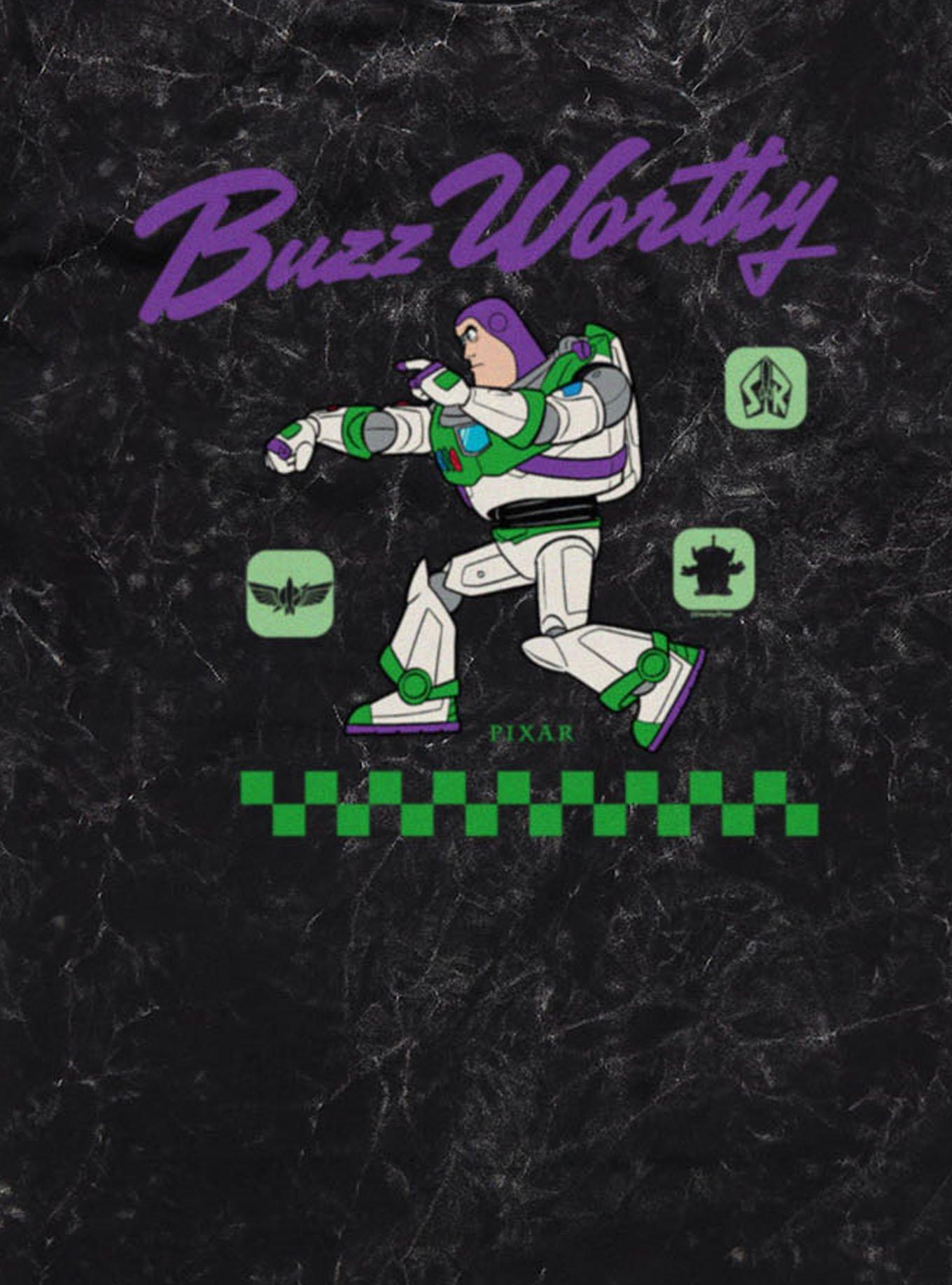 Disney Pixar Toy Story 5 Buzz Lightyear Buzz Worthy Laser Mineral Wash T-Shirt Her Universe Exclusive, , hi-res