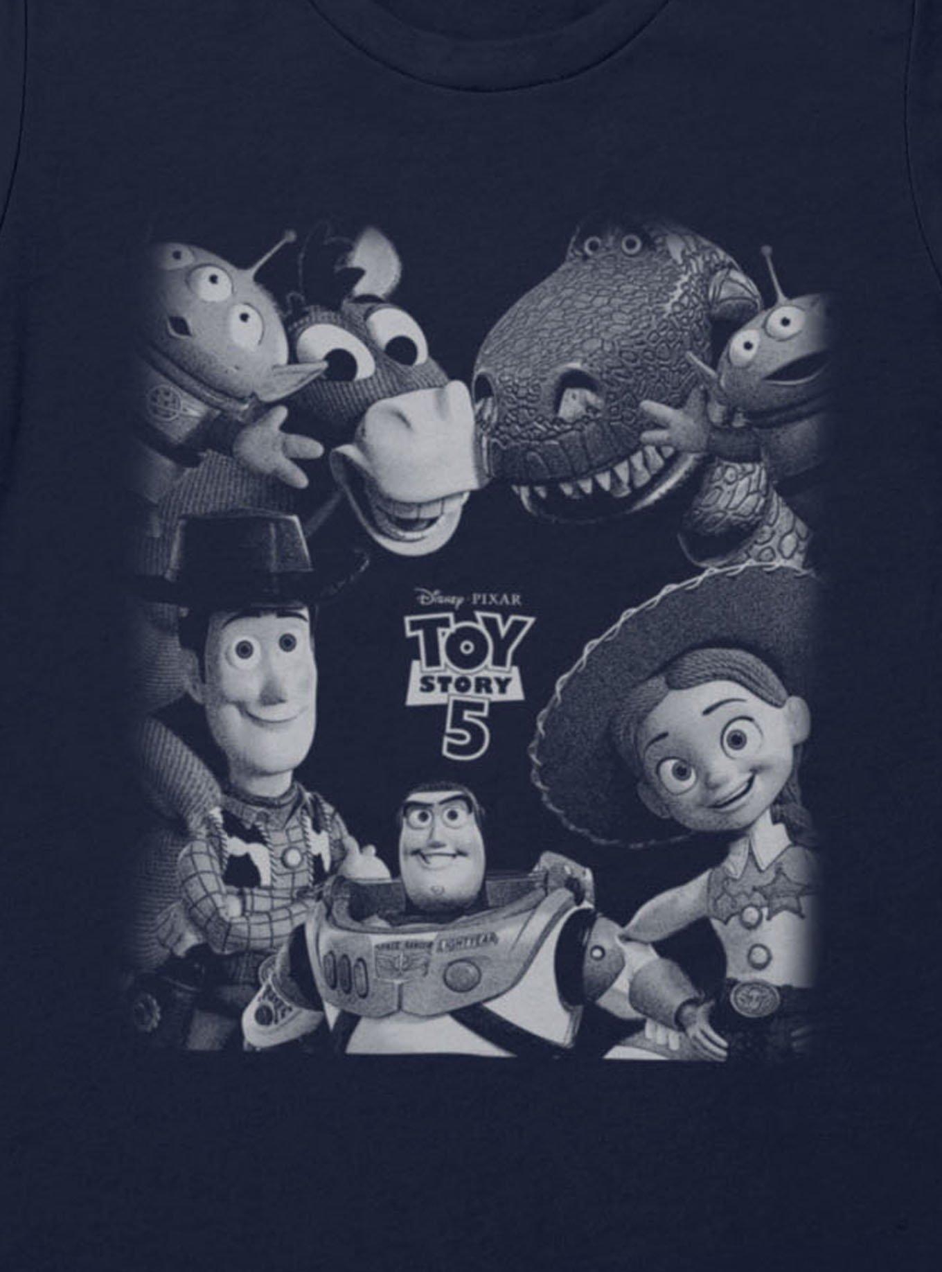 Disney Pixar Toy Story 5 Grayscale Group Womens T-Shirt Her Universe Exclusive, , hi-res