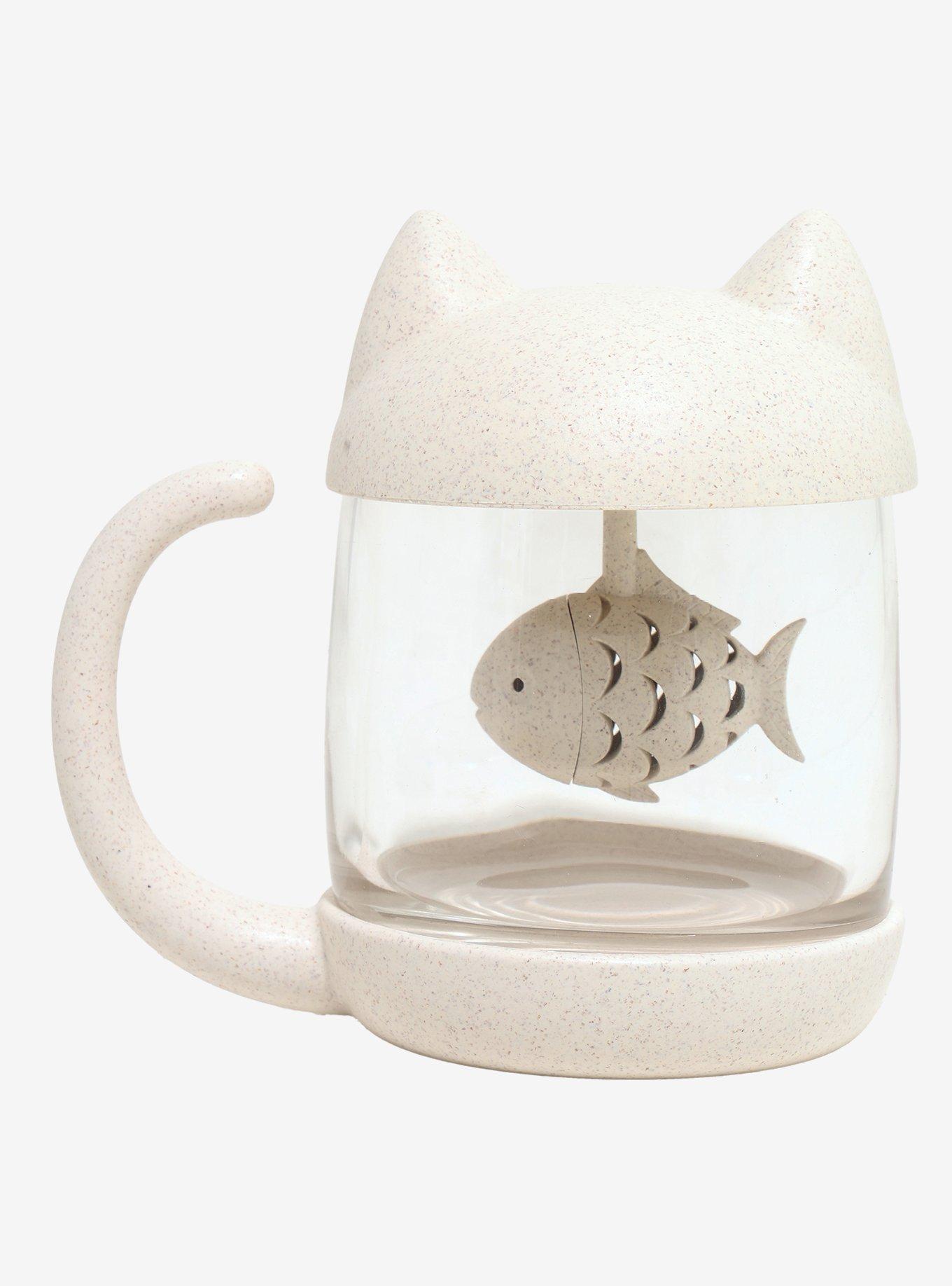 Cat & Fish Mug With Infuser, , hi-res