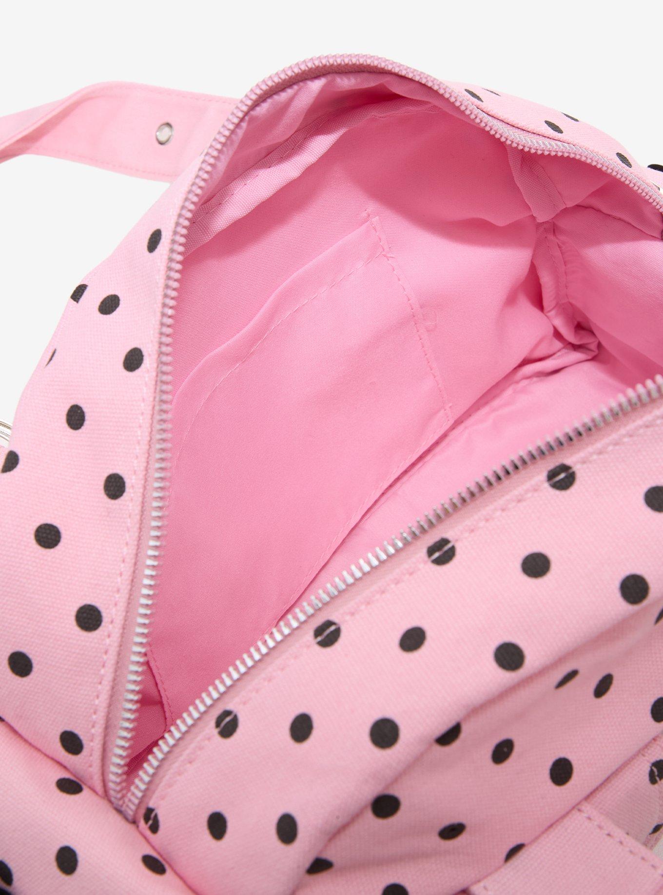Pink & Black Polka Dot Heart Shoulder Bag, , alternate - view 4