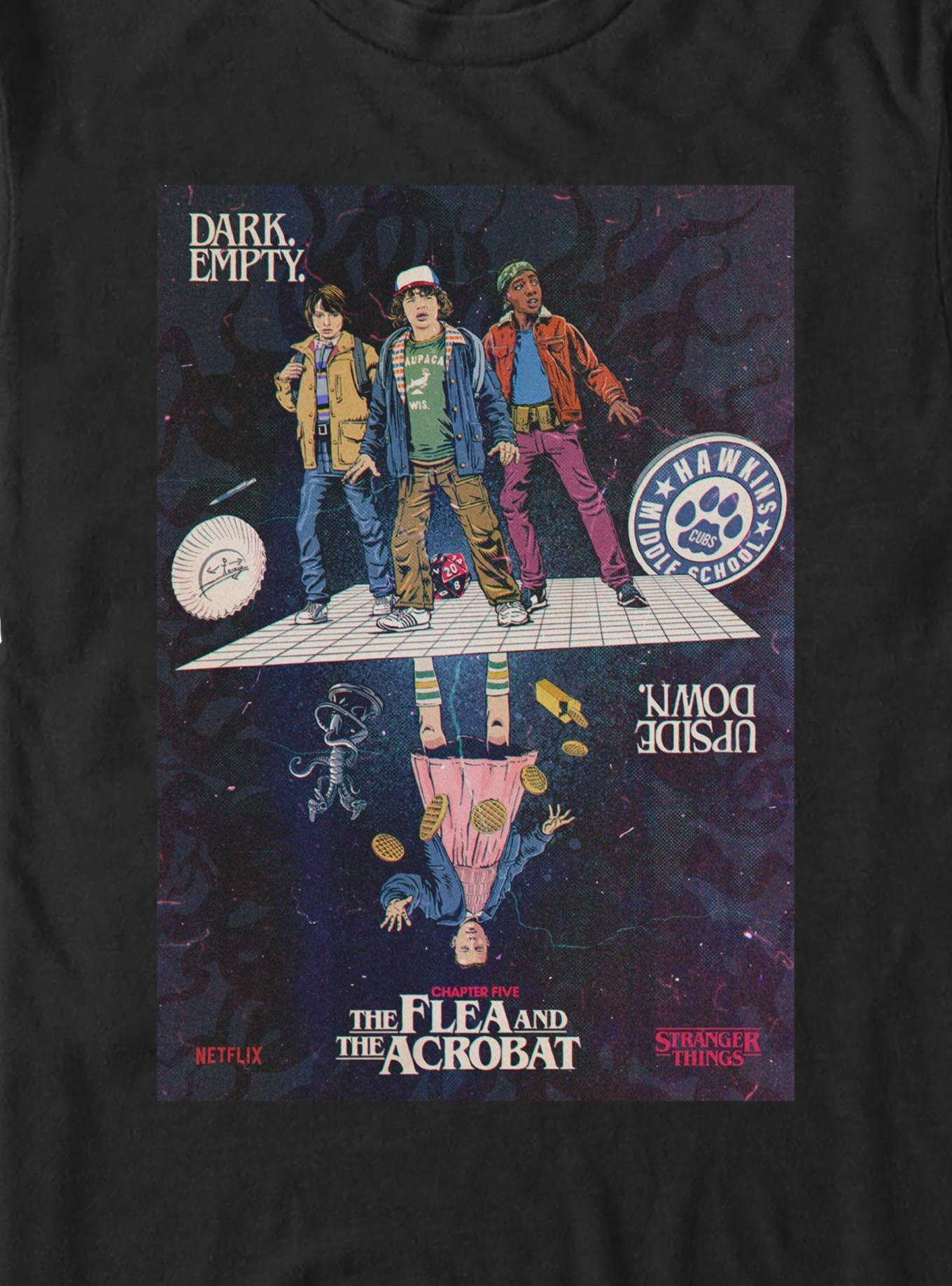 Stranger Things Dark Empty And Upside Down T-Shirt, BLACK, alternate - view 2