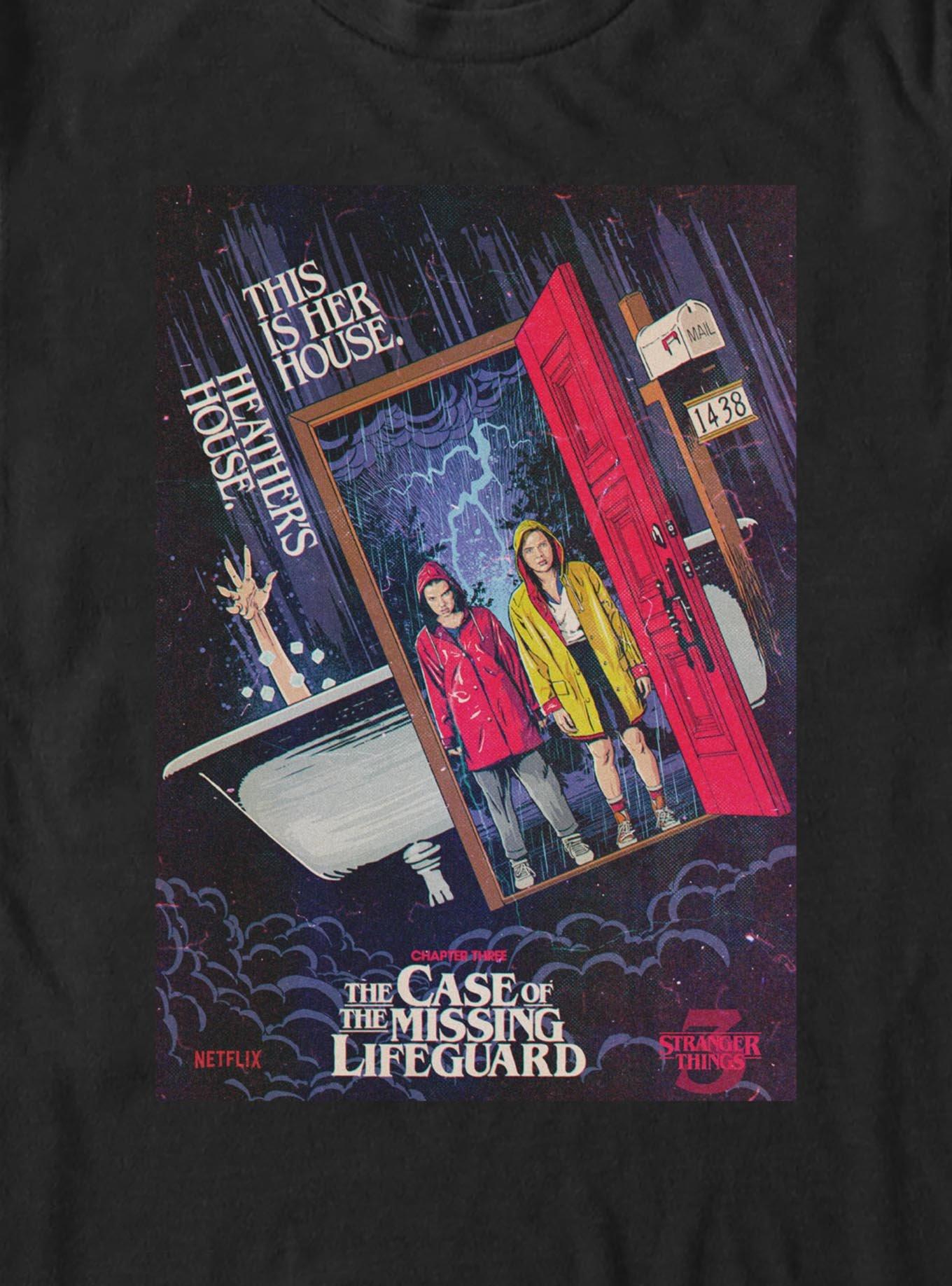 Stranger Things The Missing Lifeguard T-Shirt, BLACK, alternate - view 2
