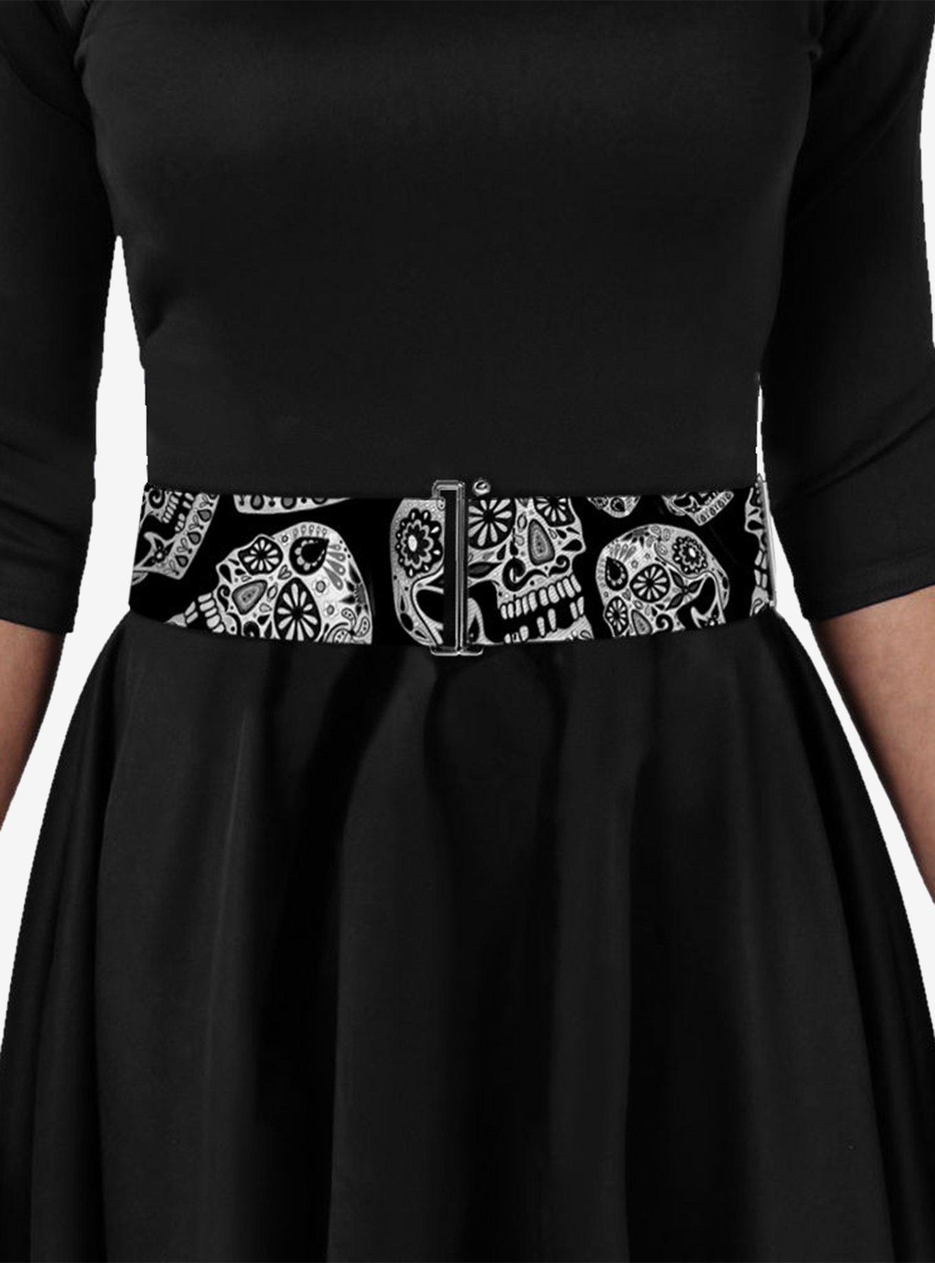Thaneeya McArdle The Dust of Living II Sugar Skulls Cinch Belt, GREY, alternate