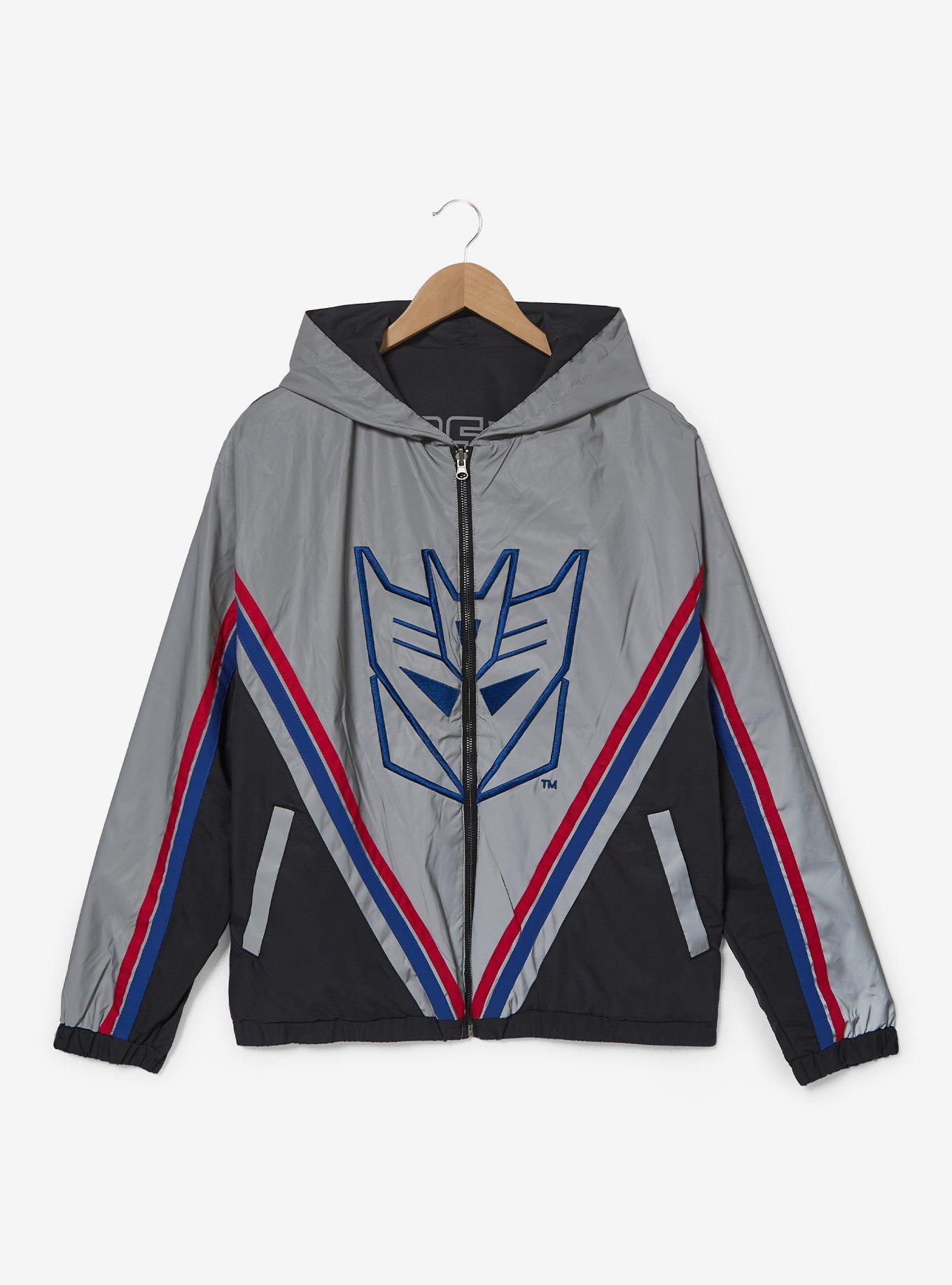 Transformers Autobots & Decepticons Reversible Glow-in-the-Dark Windbreaker - BoxLunch Exclusive, BLACK, alternate - view 3