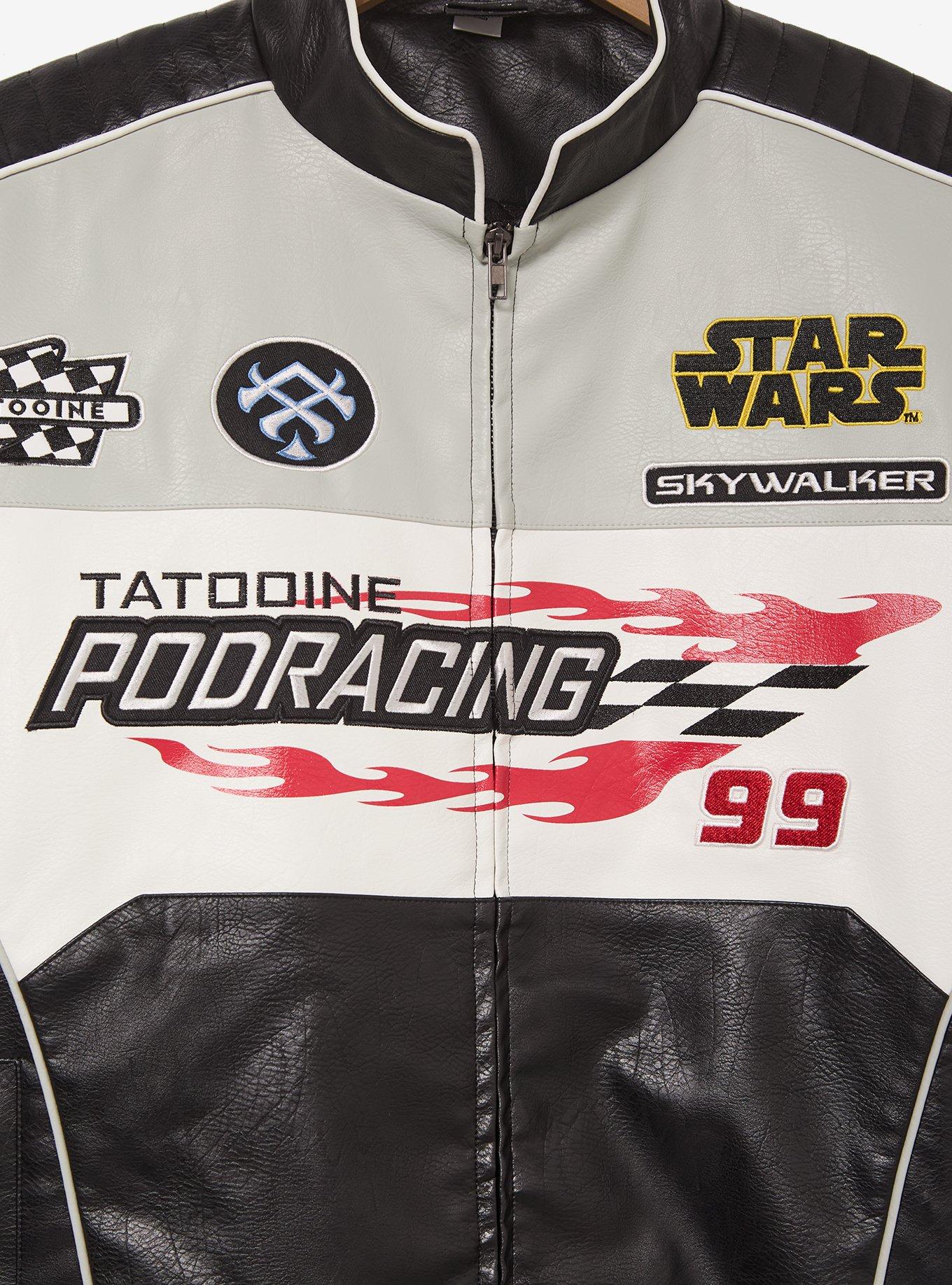 Star Wars Podracing Leather Racing Jacket - BoxLunch Exclusive, BLACK, alternate - view 3