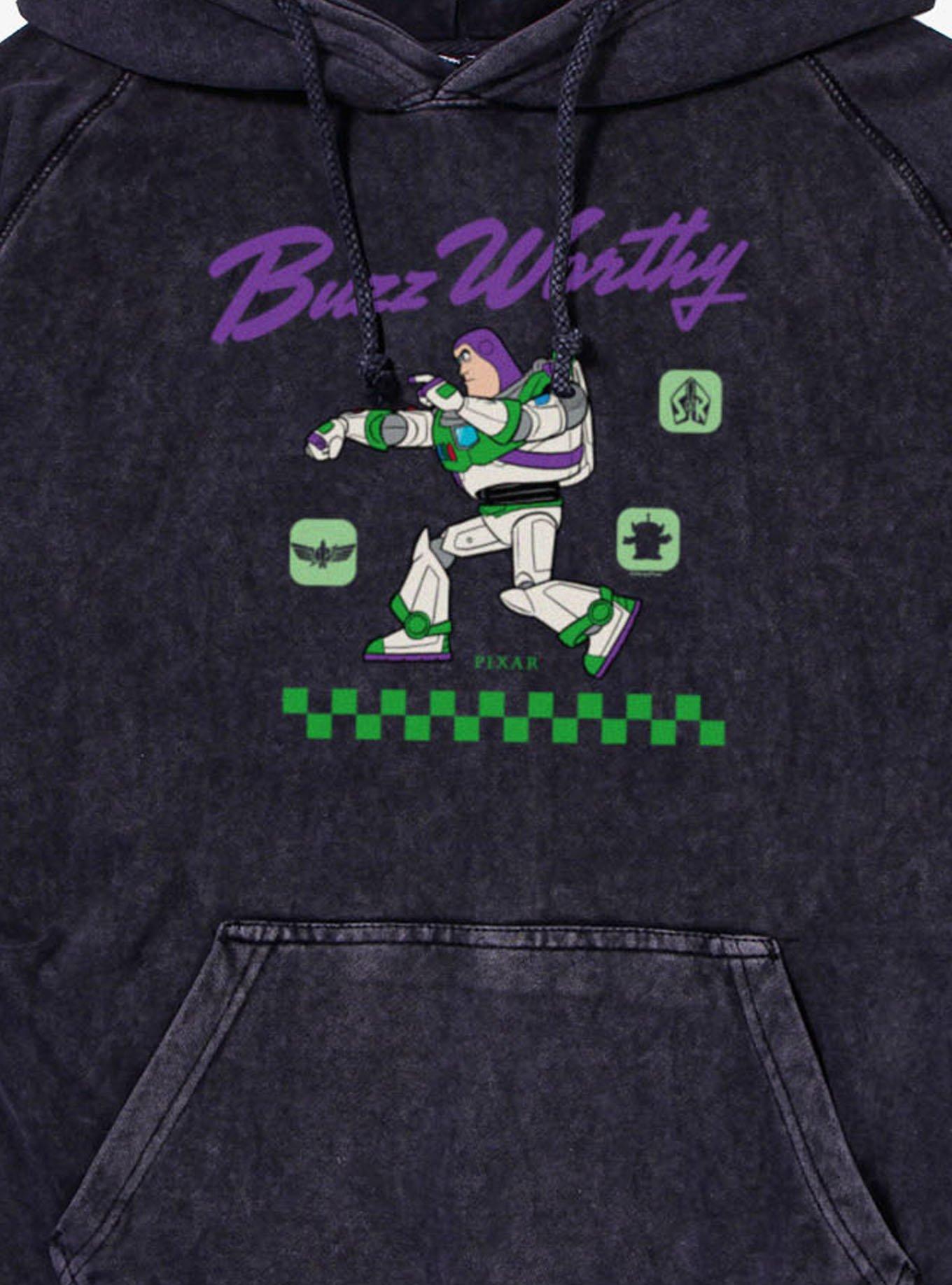 Disney Pixar Toy Story 5 Buzz Lightyear Buzz Worthy Laser Vintage Mineral Washed Hoodie Her Universe Exclusive, , hi-res
