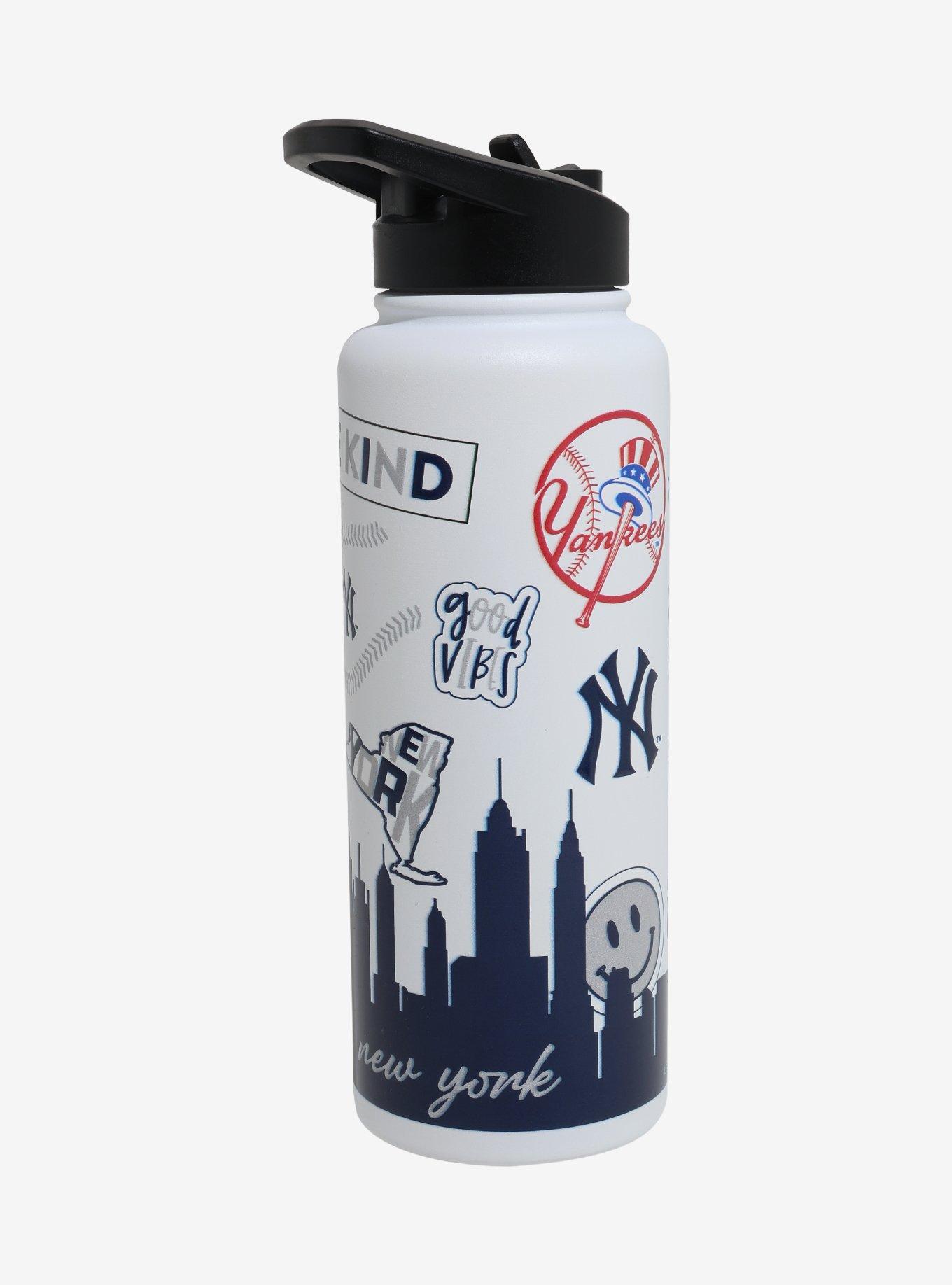 New York Yankees Sticker Water Bottle, , hi-res