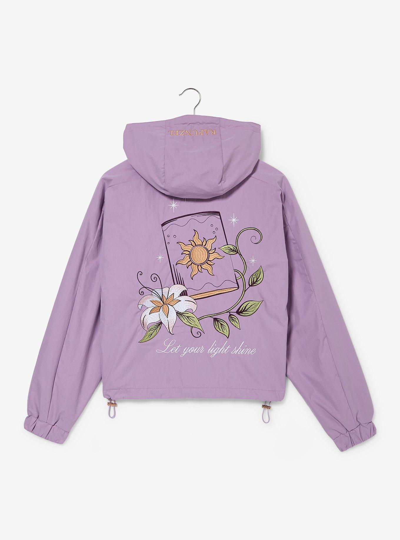 Disney Princess Rapunzel Floral Women's Cropped Windbreaker - BoxLunch Exclusive, , alternate - view 2