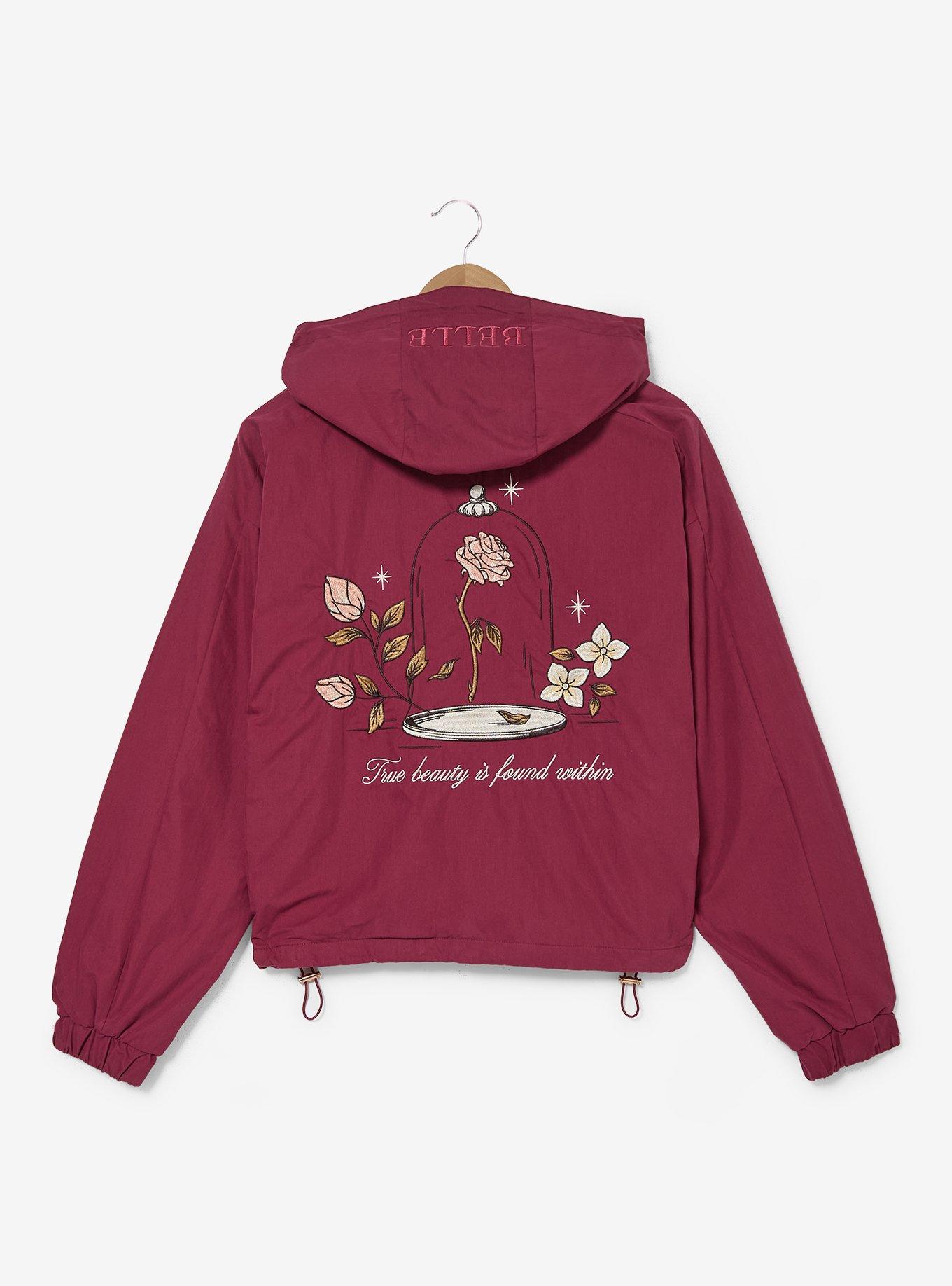 Disney Princess Belle Women's Plus Size Cropped Windbreaker - BoxLunch Exclusive, , alternate - view 2