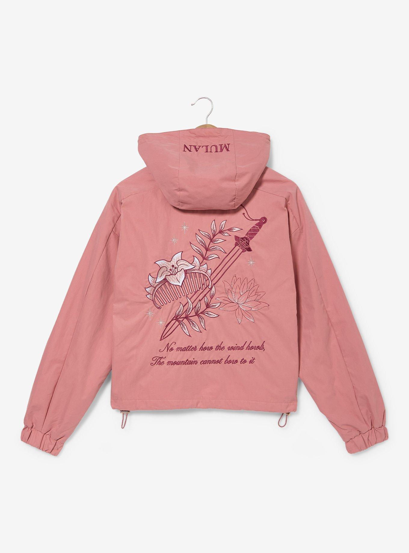 Disney Mulan Floral Women's Cropped Windbreaker - BoxLunch Exclusive, , alternate - view 2