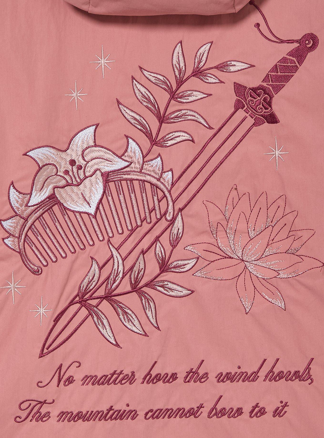 Disney Mulan Floral Women's Plus Size Cropped Windbreaker - BoxLunch Exclusive, , alternate - view 4