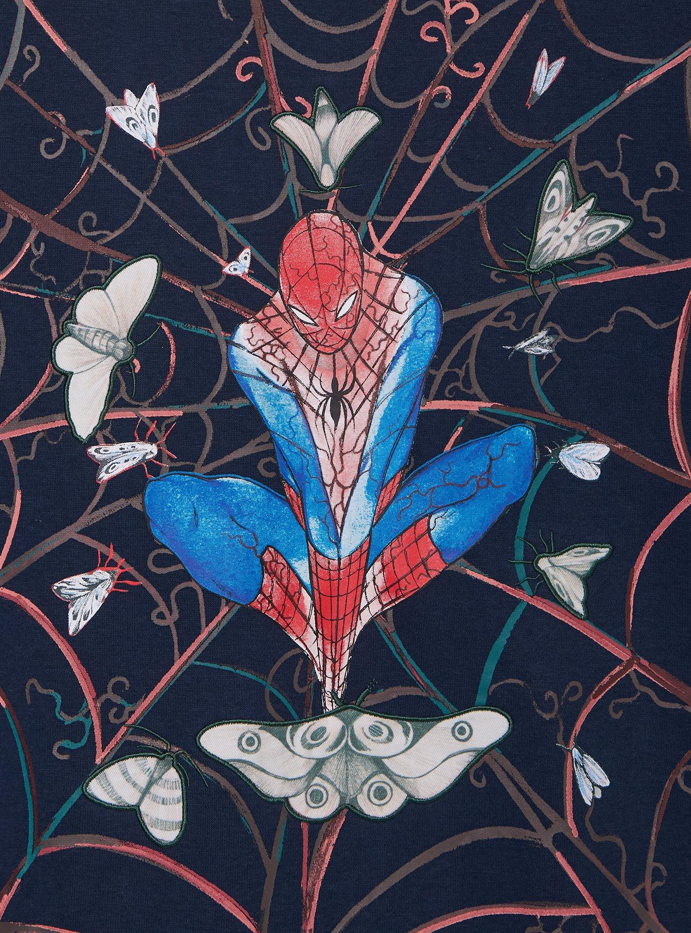 Peach Momoko Marvel Spider-Man Women's Crewneck &mdash; BoxLunch Exclusive, , alternate - view 3