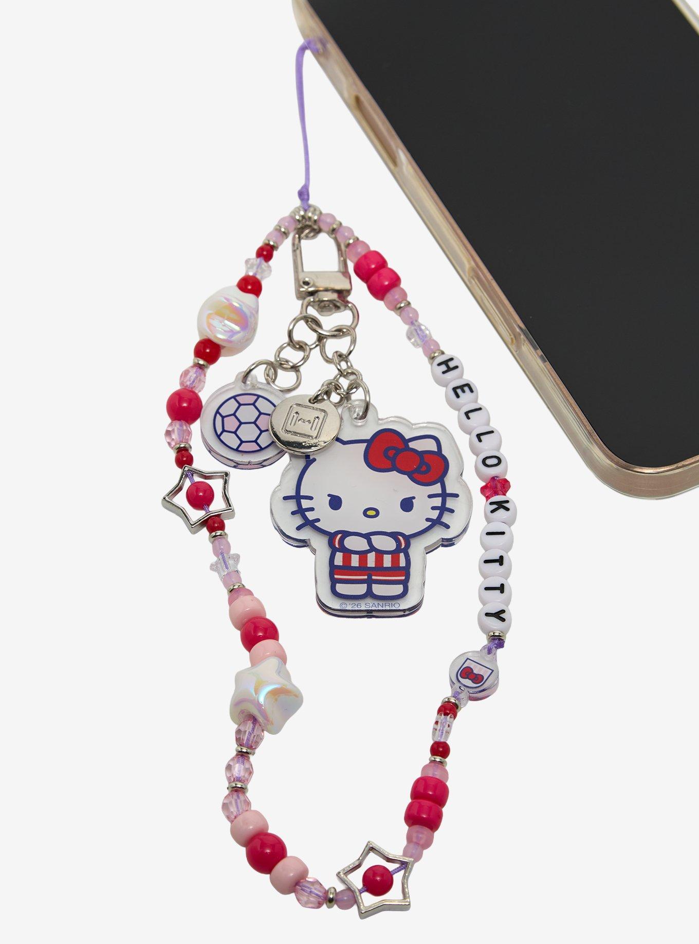 Hamee Hello Kitty Soccer Bead Phone Charm, , hi-res