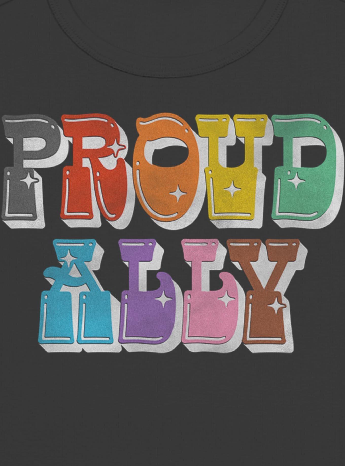 Proud Ally Girls Baby T-Shirt, BLACK, alternate
