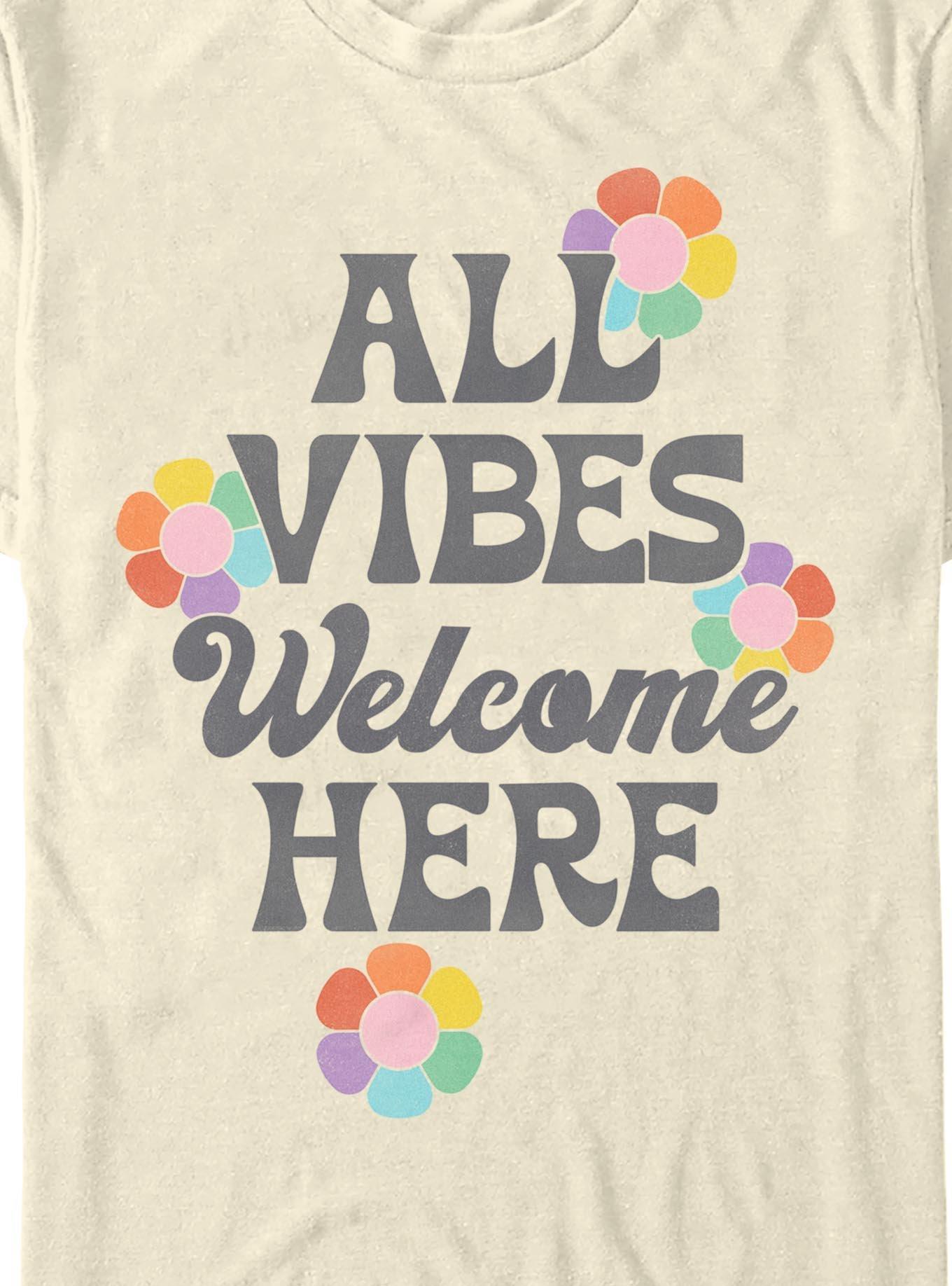 All Vibes Welcome Here T-Shirt, OFF WHITE, alternate - view 2