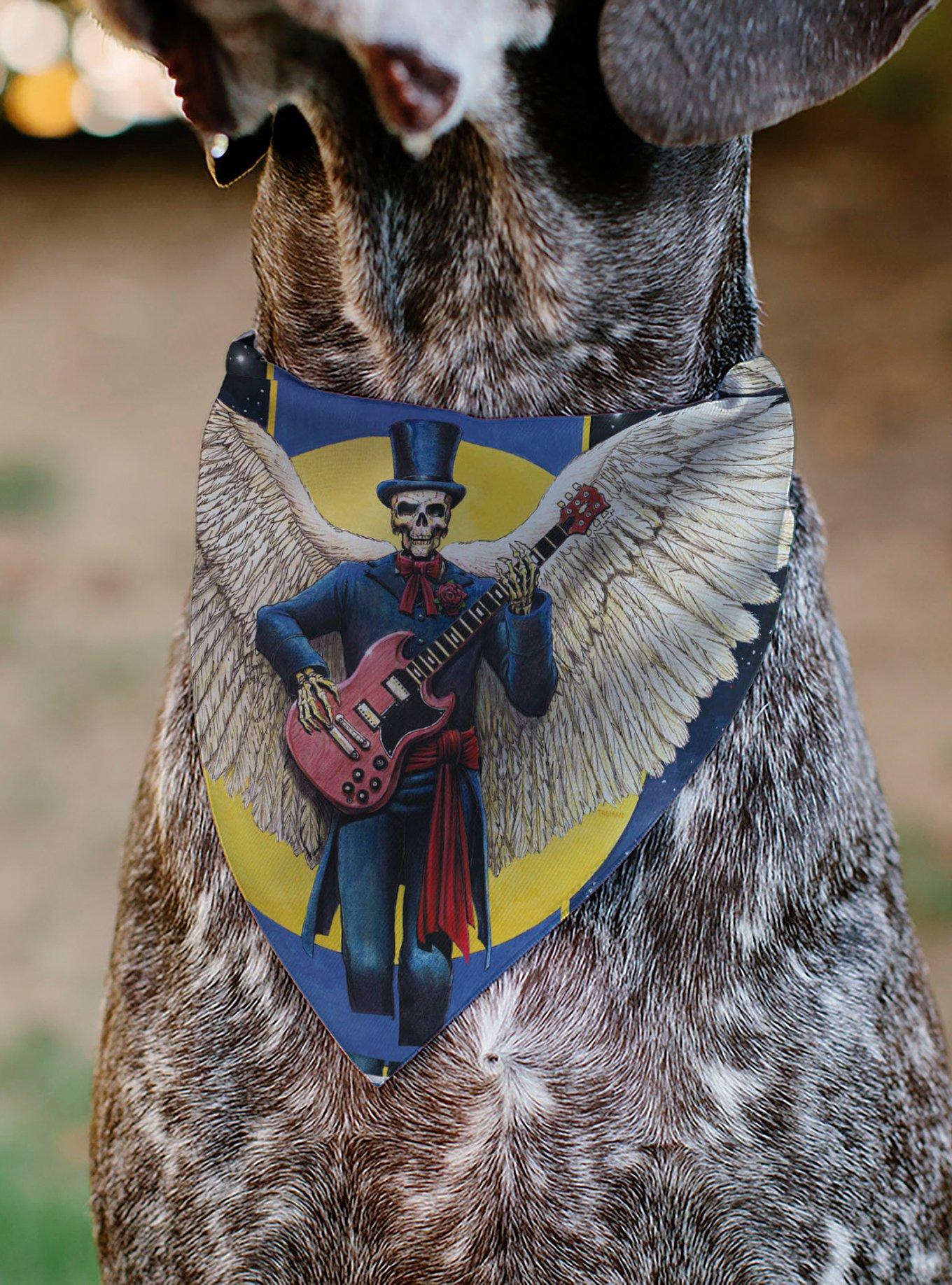 Grateful Dead Daves Picks Vol. 6 SF & St Louis Skeleton Slip On Collar Pet Bandana - Bandana Only, , alternate