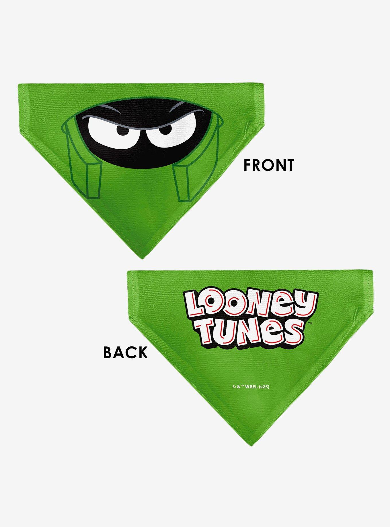 Looney Tunes Marvin The Martian Face Close Up Slip On Collar Pet Bandana - Bandana Only, , alternate