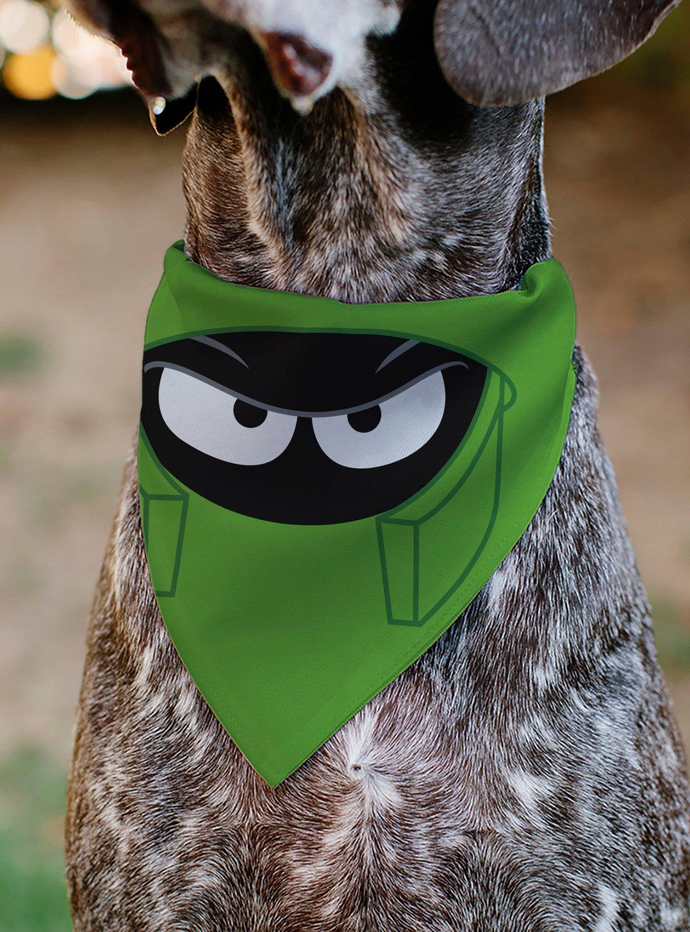 Looney Tunes Marvin The Martian Face Close Up Slip On Collar Pet Bandana - Bandana Only, , alternate