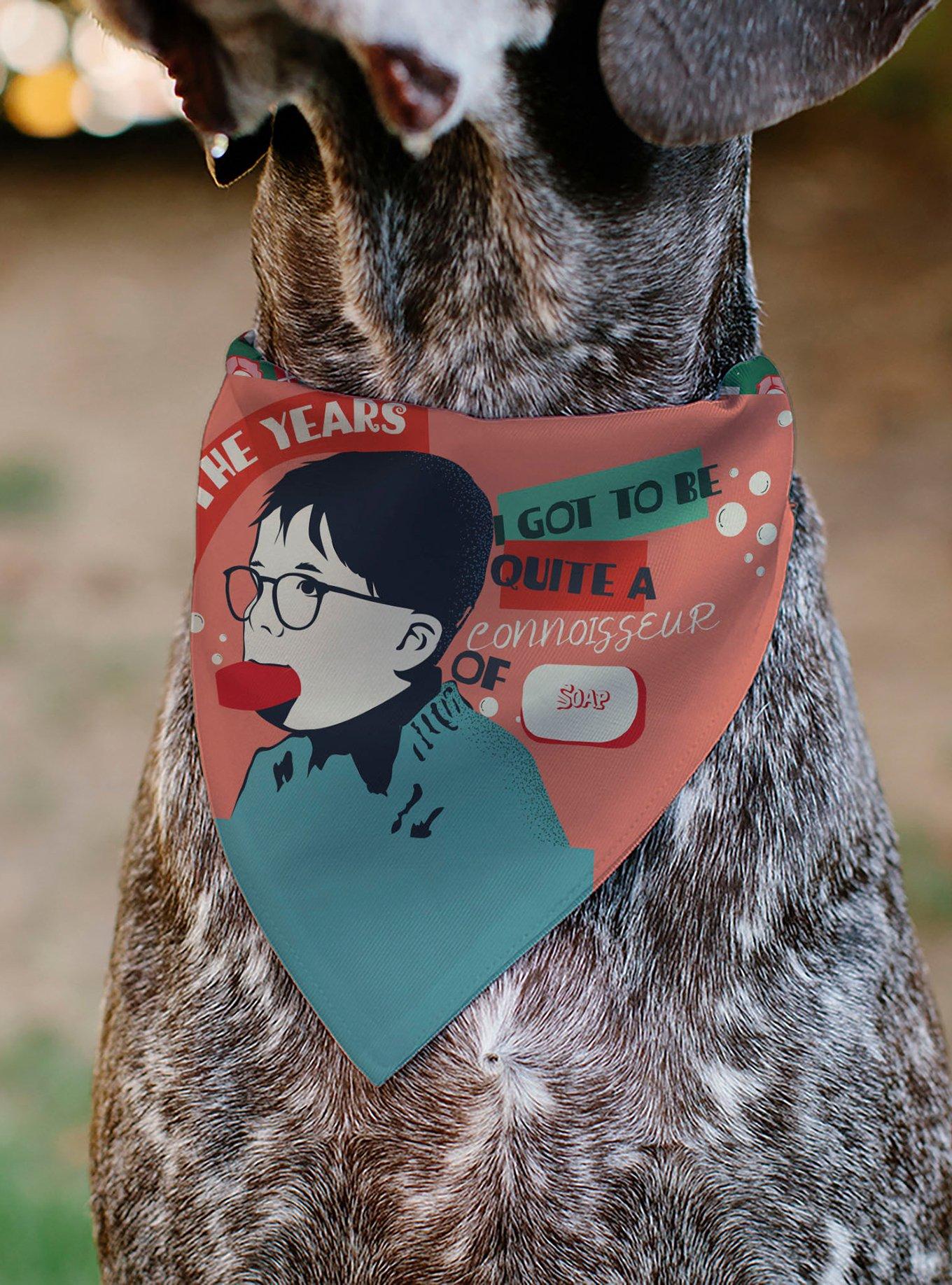 A Christmas Story Icons Title Collage Slip On Collar Pet Bandana - Bandana Only, , alternate - view 4
