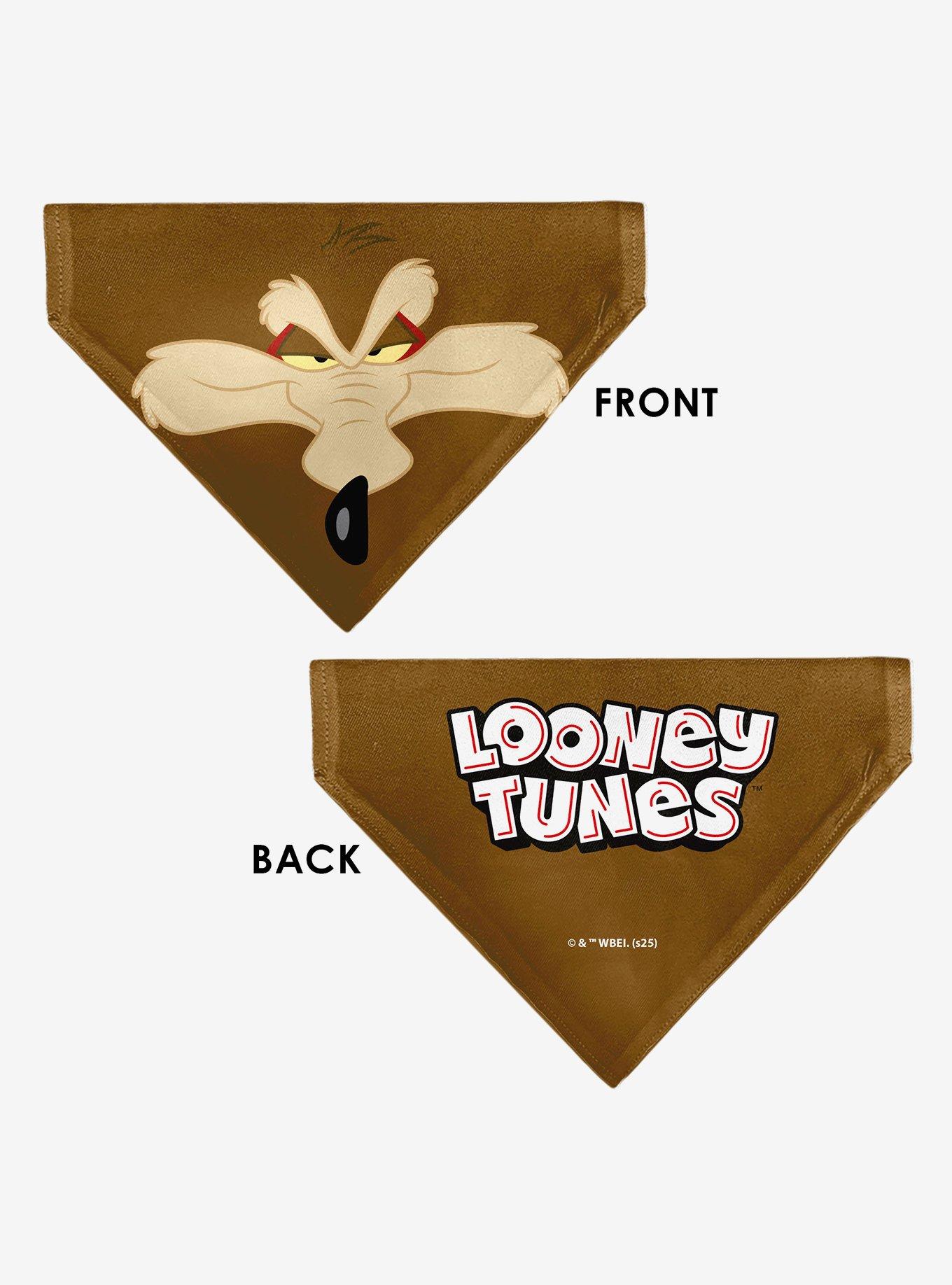 Looney Tunes Wile E Coyote Face Close Up Slip On Collar Pet Bandana - Bandana Only, , alternate
