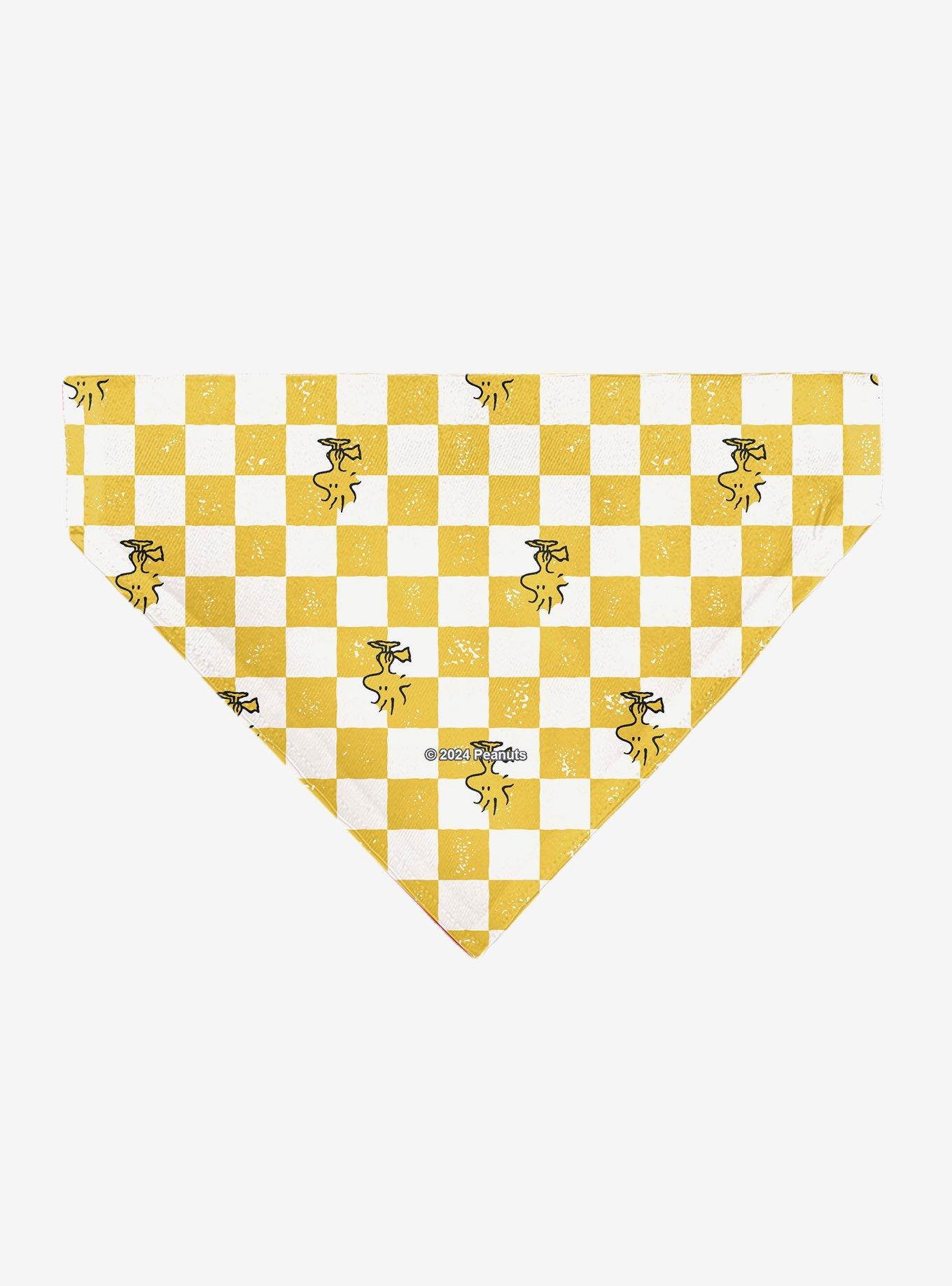 Peanuts Woodstock Pose Checker Slip On Collar Pet Bandana - Bandana Only, , hi-res