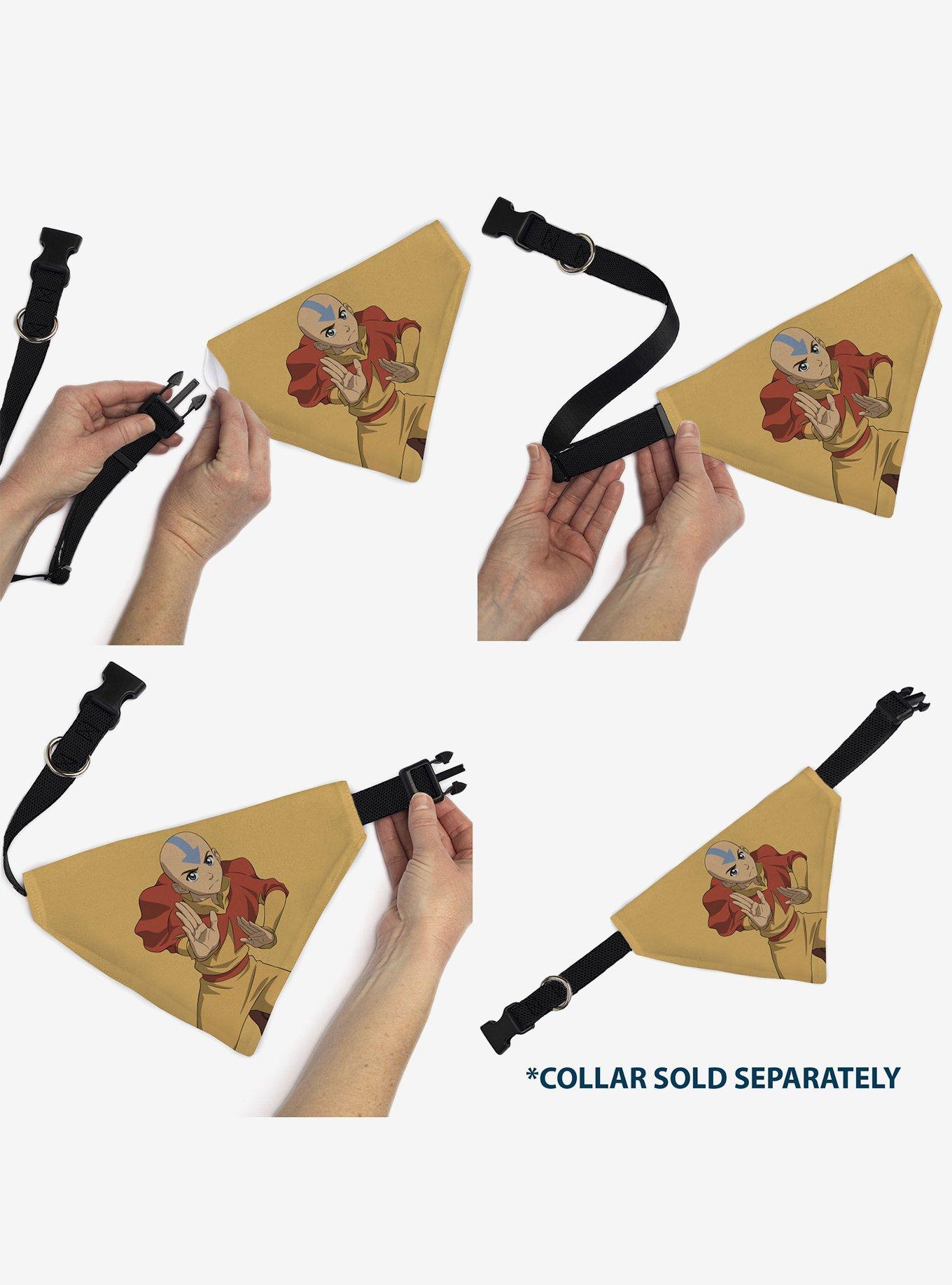 Avatar: The Last Airbender Action Pose Title Slip On Collar Pet Bandana - Bandana Only, , alternate