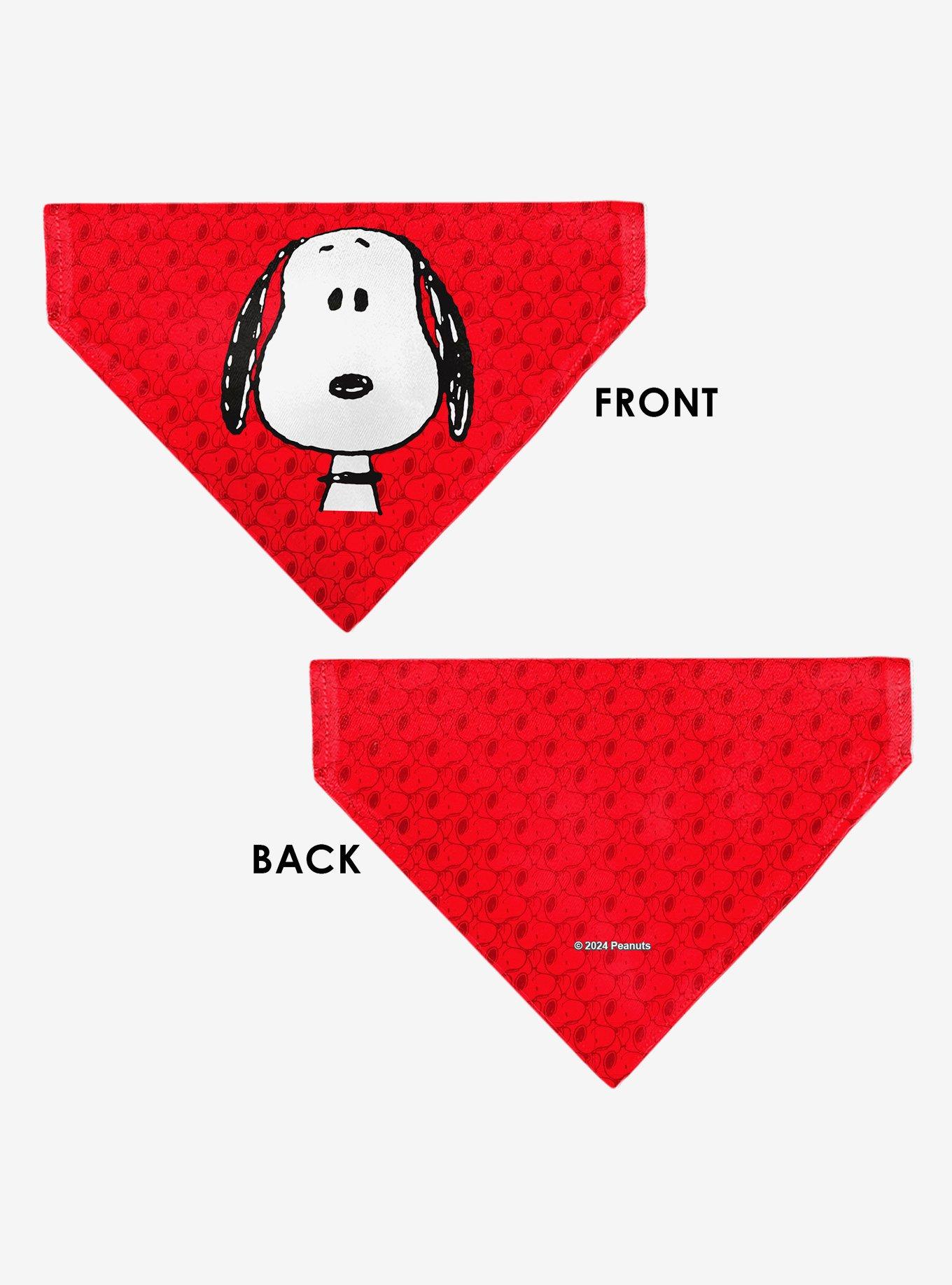 Peanuts Snoopy Face and Profile Slip On Collar Pet Bandana - Bandana Only, , alternate