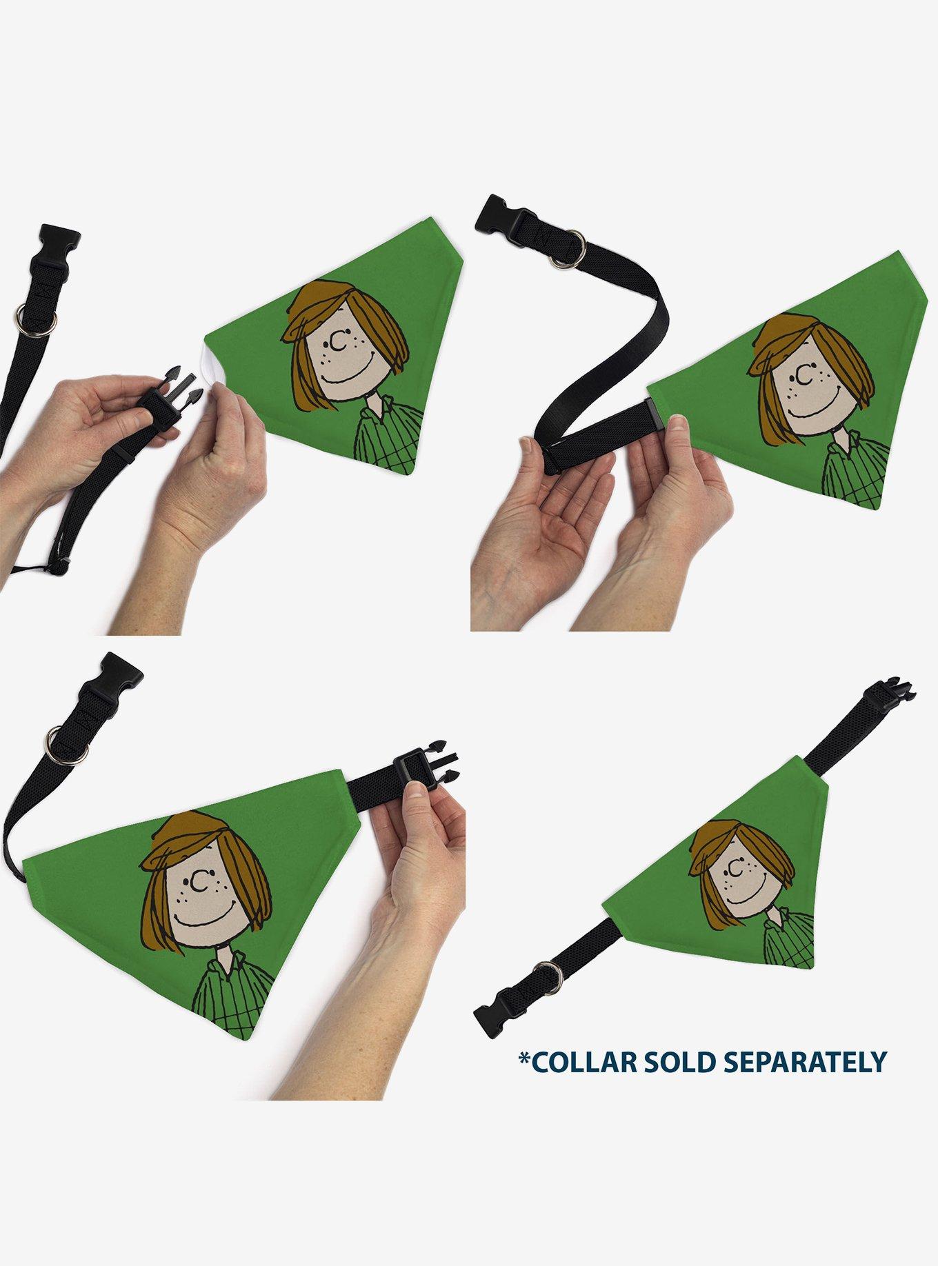 Peanuts Peppermint Patty Smiling Face Slip On Collar Pet Bandana - Bandana Only, , alternate - view 6