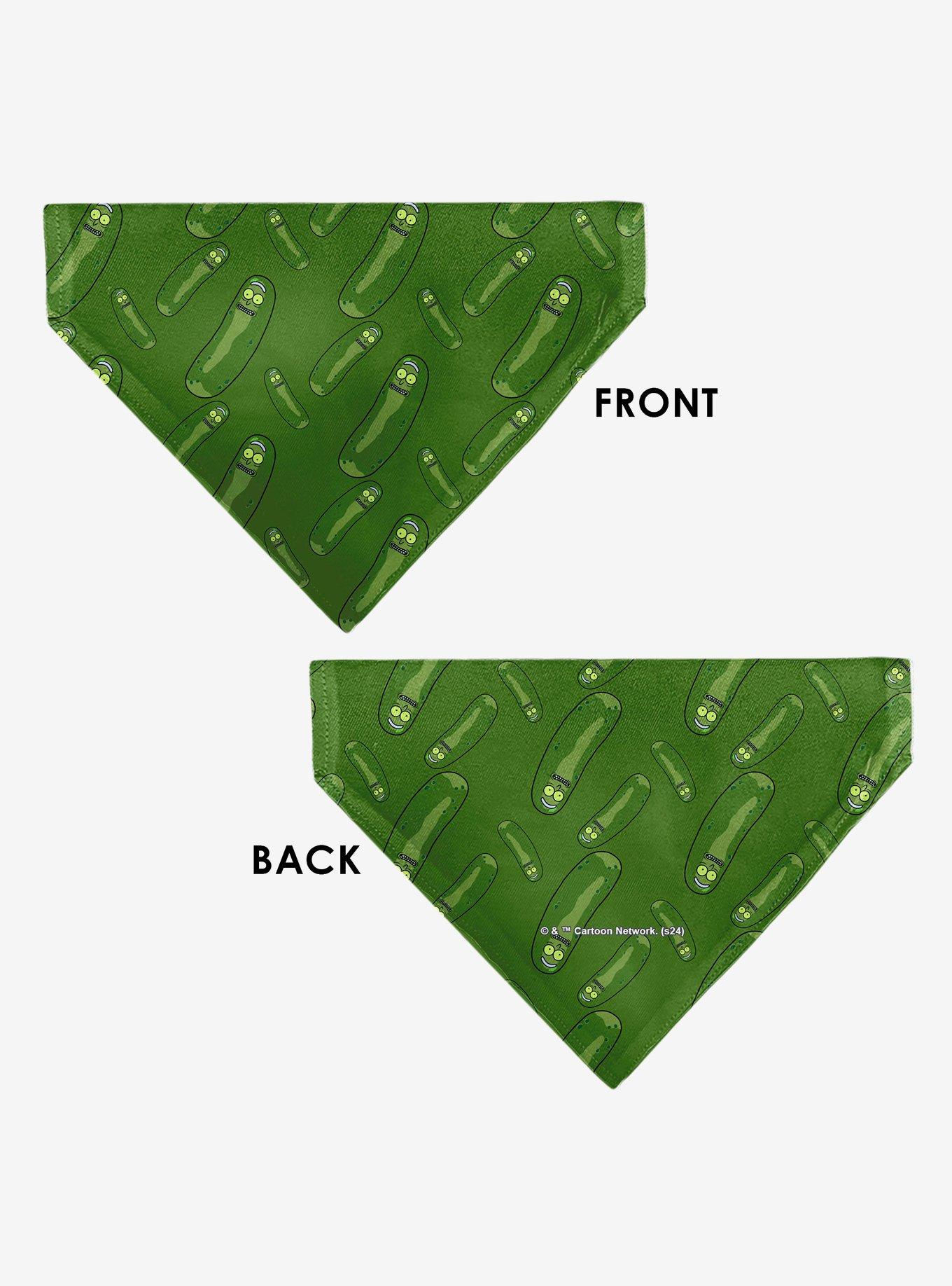 Rick and Morty Pickle Rick Pose Scattered Slip On Collar Pet Bandana - Bandana Only, , alternate