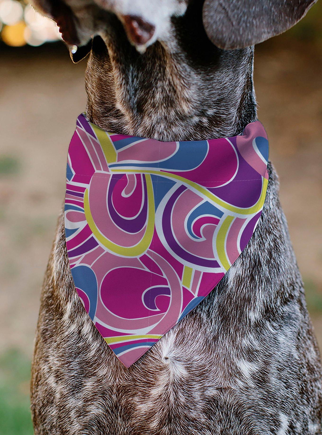 Barbie Swirl Multi Color Slip On Collar Pet Bandana - Bandana Only, , alternate - view 4