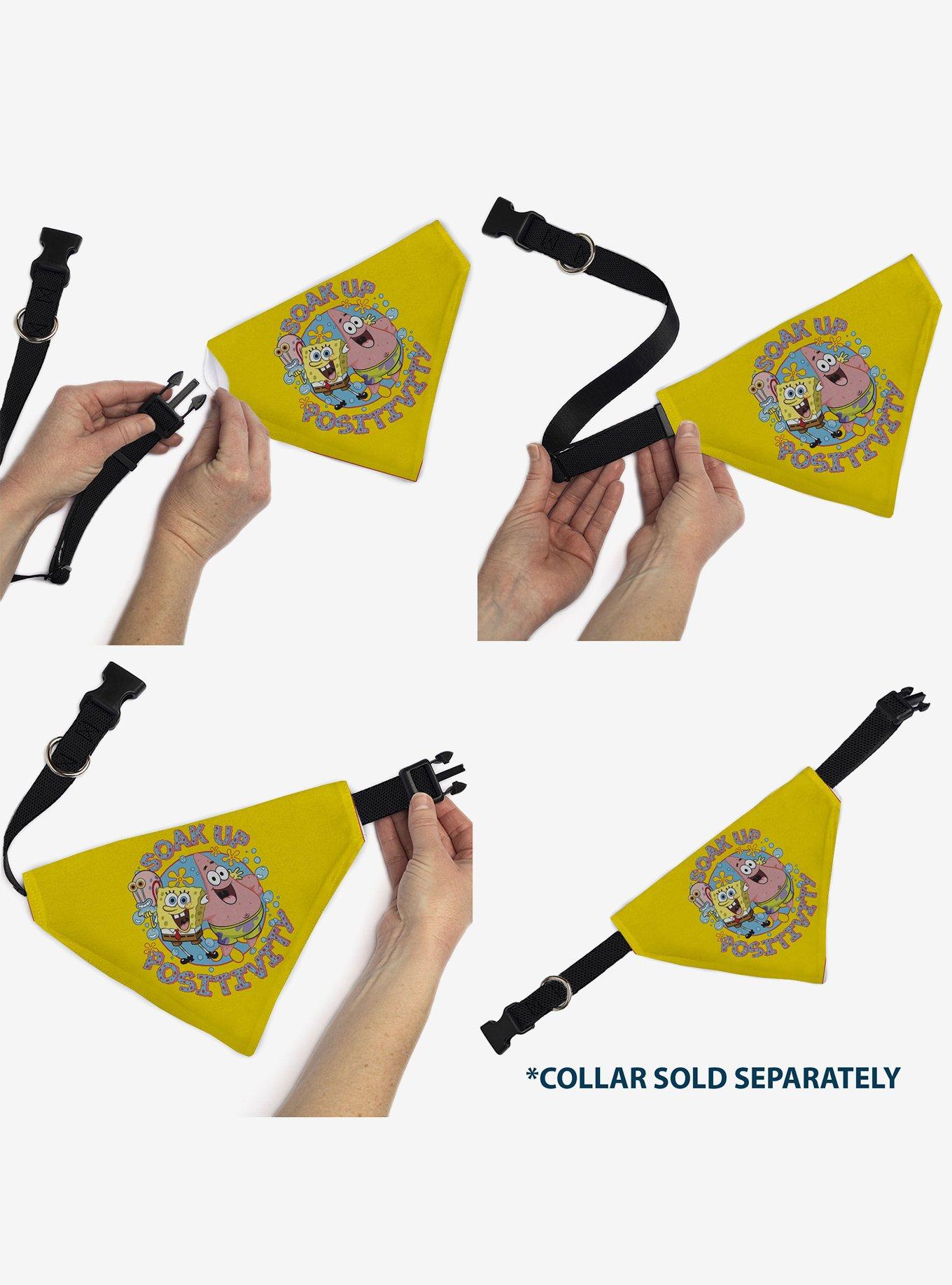 SpongeBob SquarePants and Friends Soak Up Positivity Slip On Collar Pet Bandana - Bandana Only, , alternate