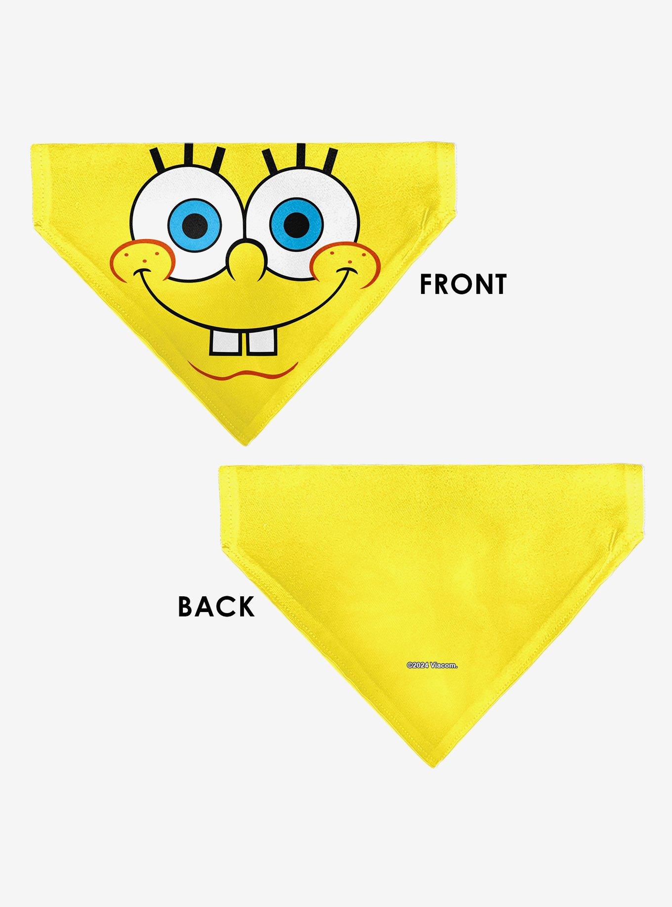 SpongeBob SquarePants Face Slip On Collar Pet Bandana - Bandana Only, , alternate