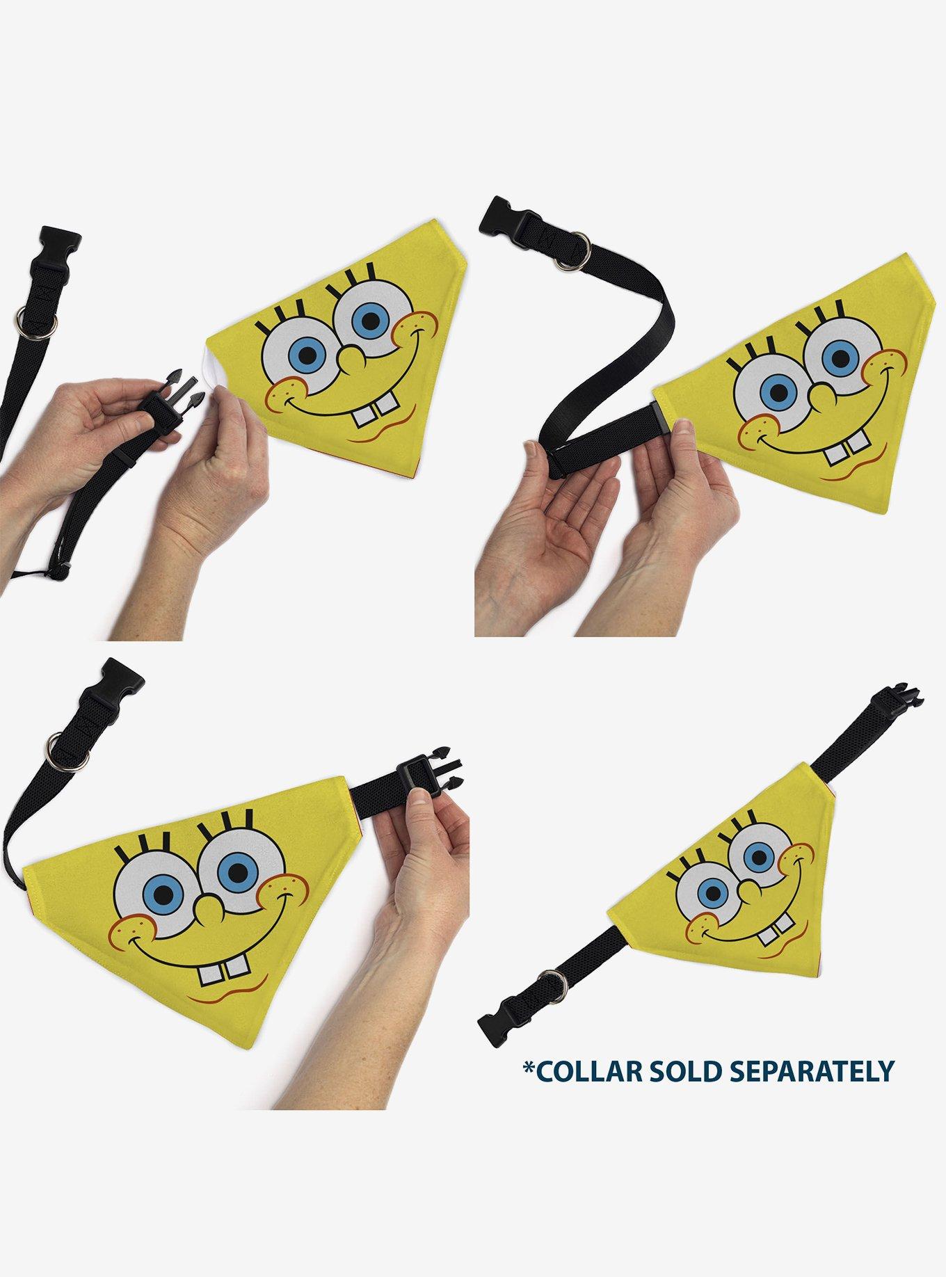 SpongeBob SquarePants Face Slip On Collar Pet Bandana - Bandana Only, , alternate