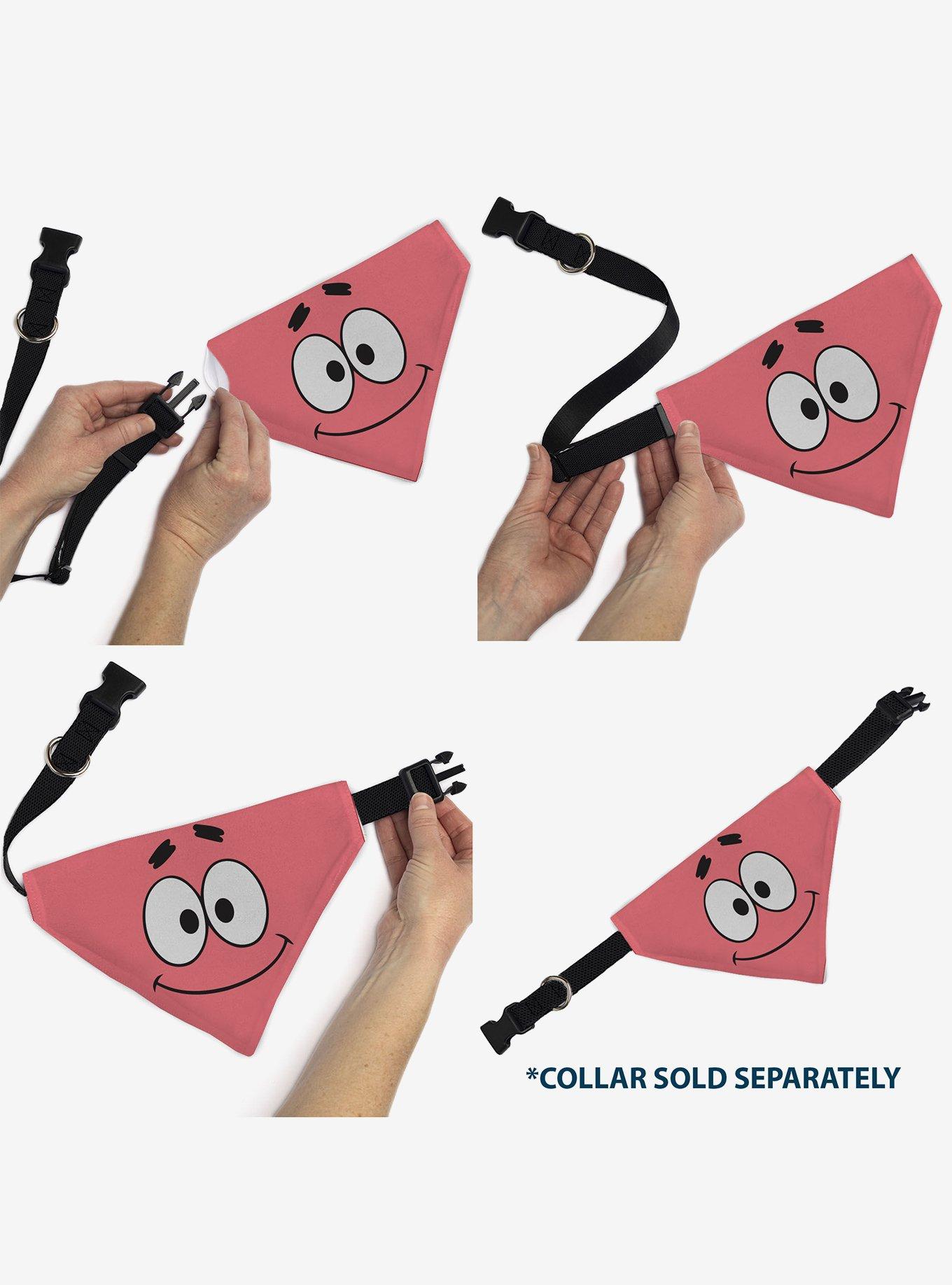 SpongeBob SquarePants Patrick Star Face Slip On Collar Pet Bandana - Bandana Only, , alternate