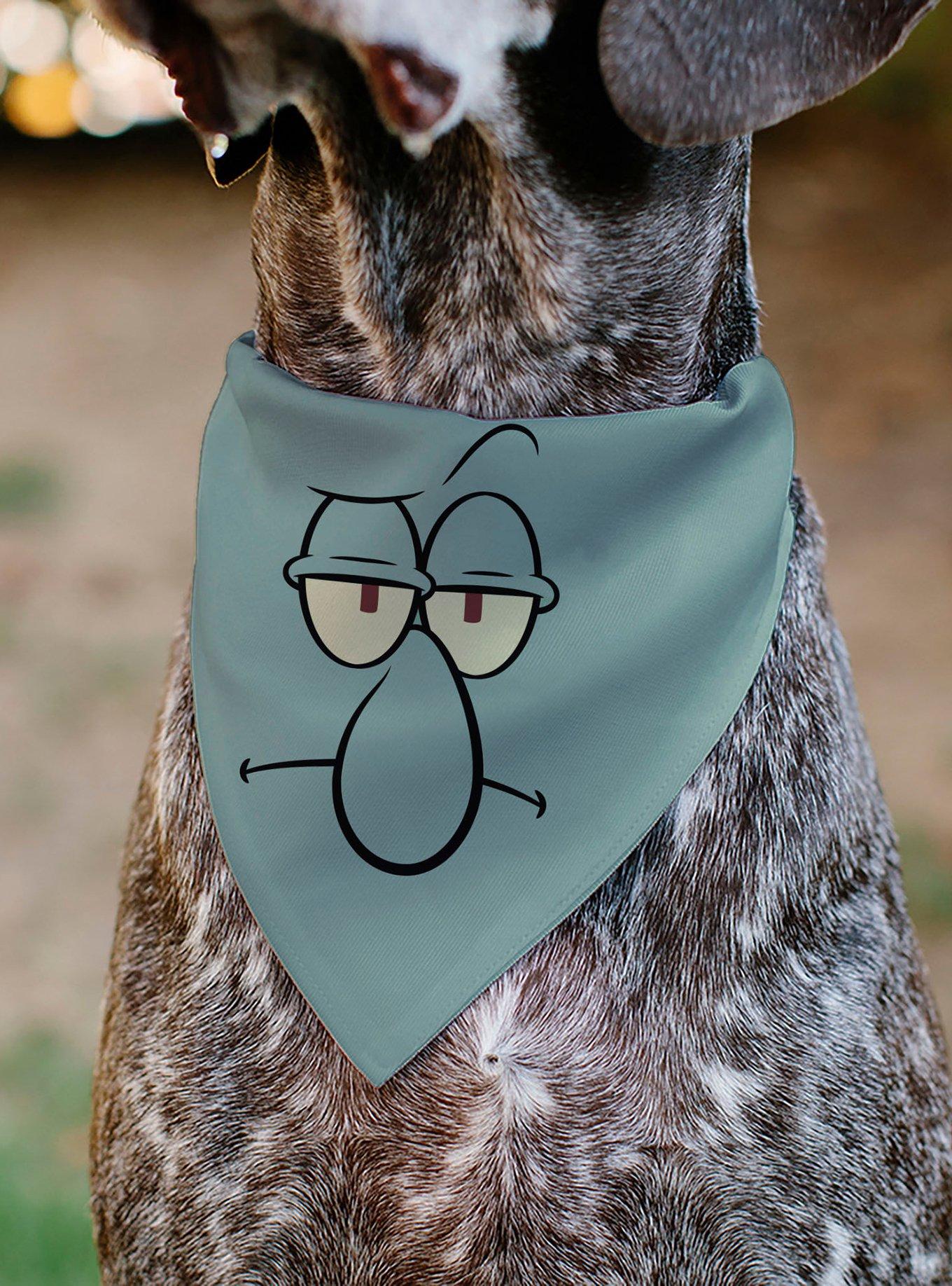 SpongeBob SquarePants Squidward Character Slip On Collar Pet Bandana - Bandana Only, , alternate