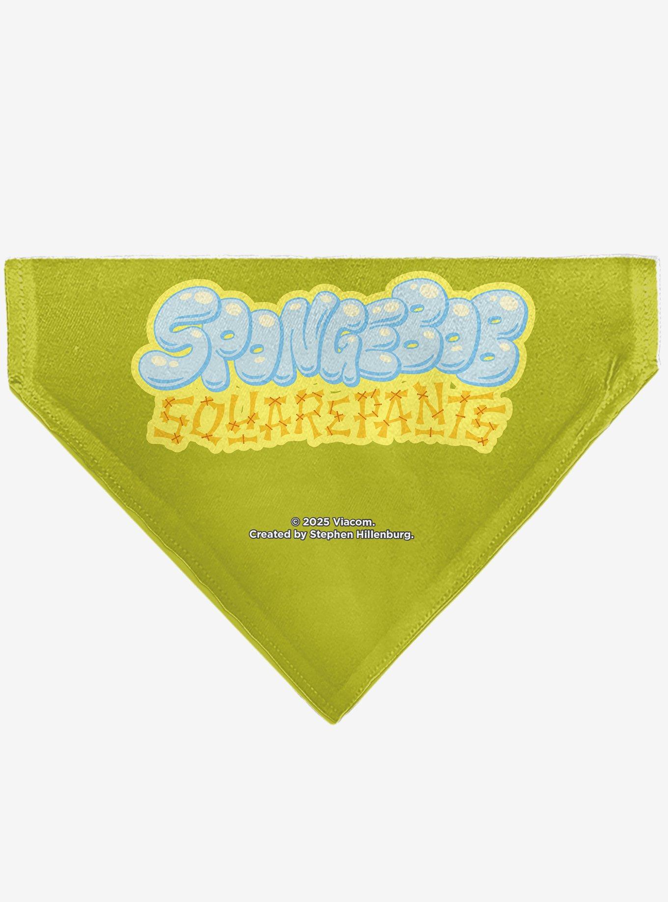 SpongeBob SquarePants Excited Smile Expression Slip On Collar Pet Bandana - Bandana Only, , hi-res