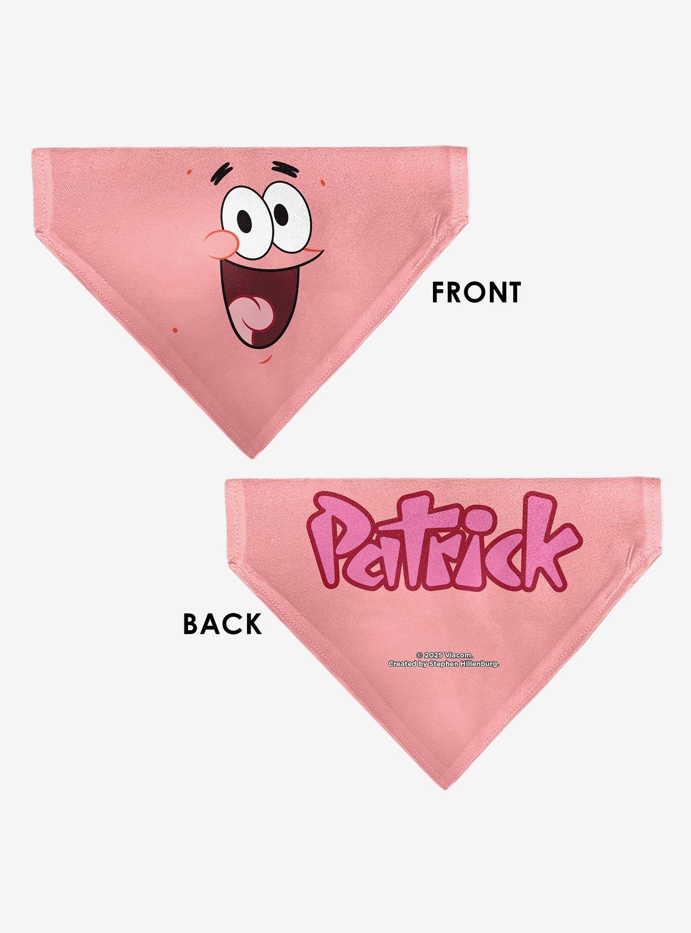 SpongeBob SquarePants Patrick Star Smiling Face Slip On Collar Pet Bandana - Bandana Only, , alternate