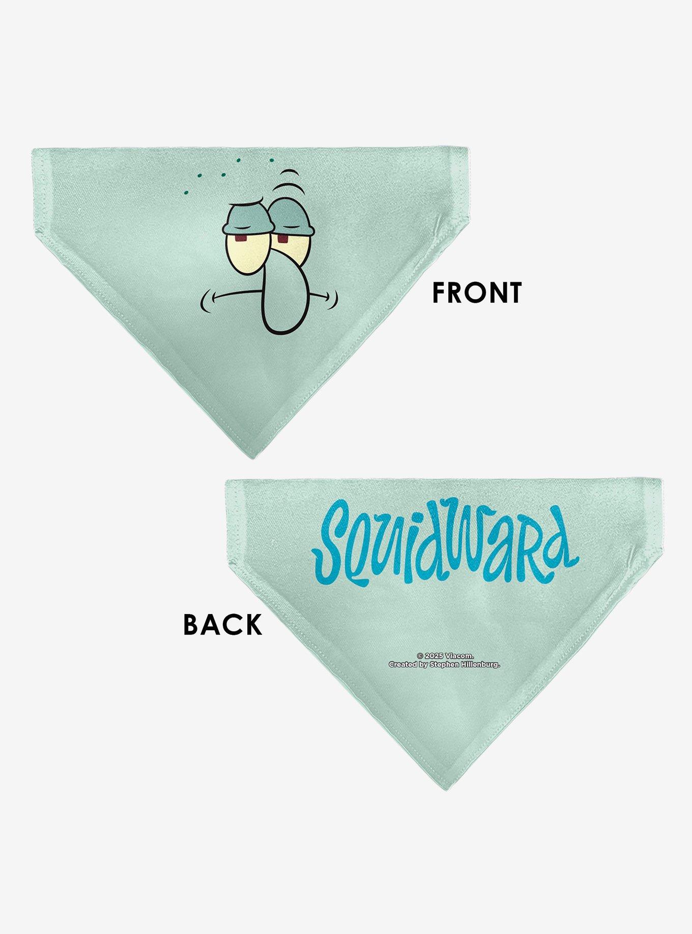 SpongeBob SquarePants Squidward Frowning Face Slip On Collar Pet Bandana - Bandana Only, , alternate