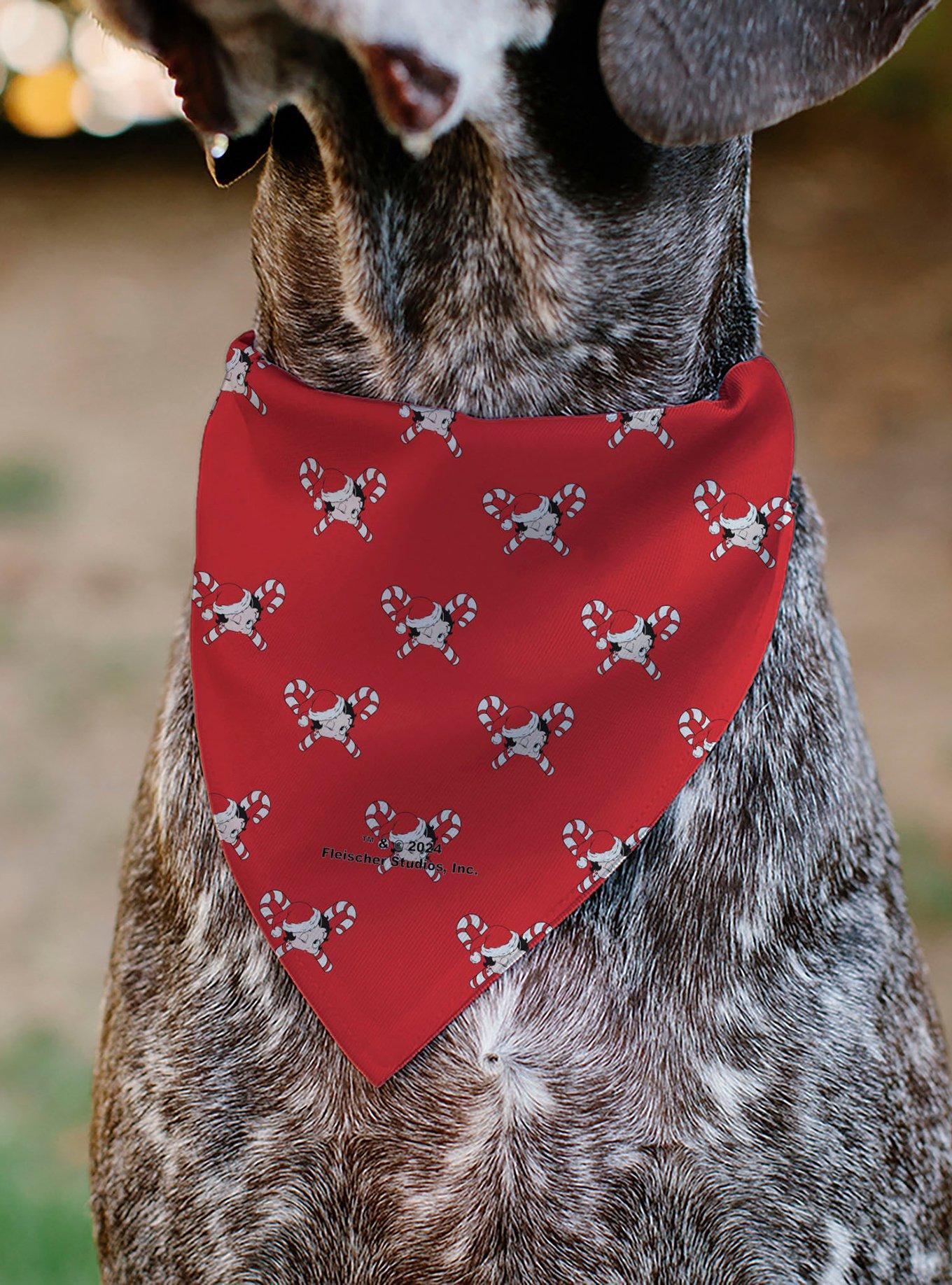 Betty Boop Holiday Gift Pose and Santa Betty Winking Slip On Collar Pet Bandana - Bandana Only, , alternate