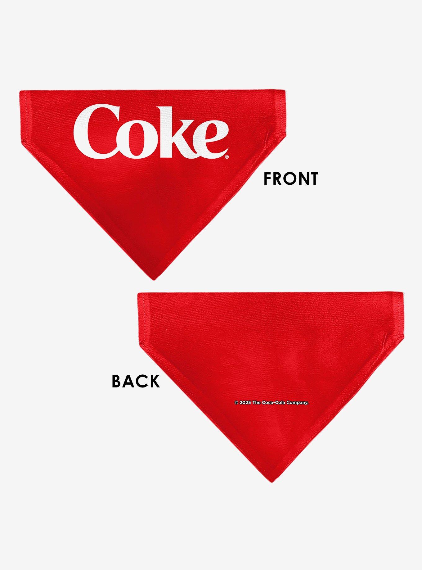 The Coca-Cola Company Coca Cola Coke Logo Centered Slip On Collar Pet Bandana - Bandana Only, , alternate - view 3
