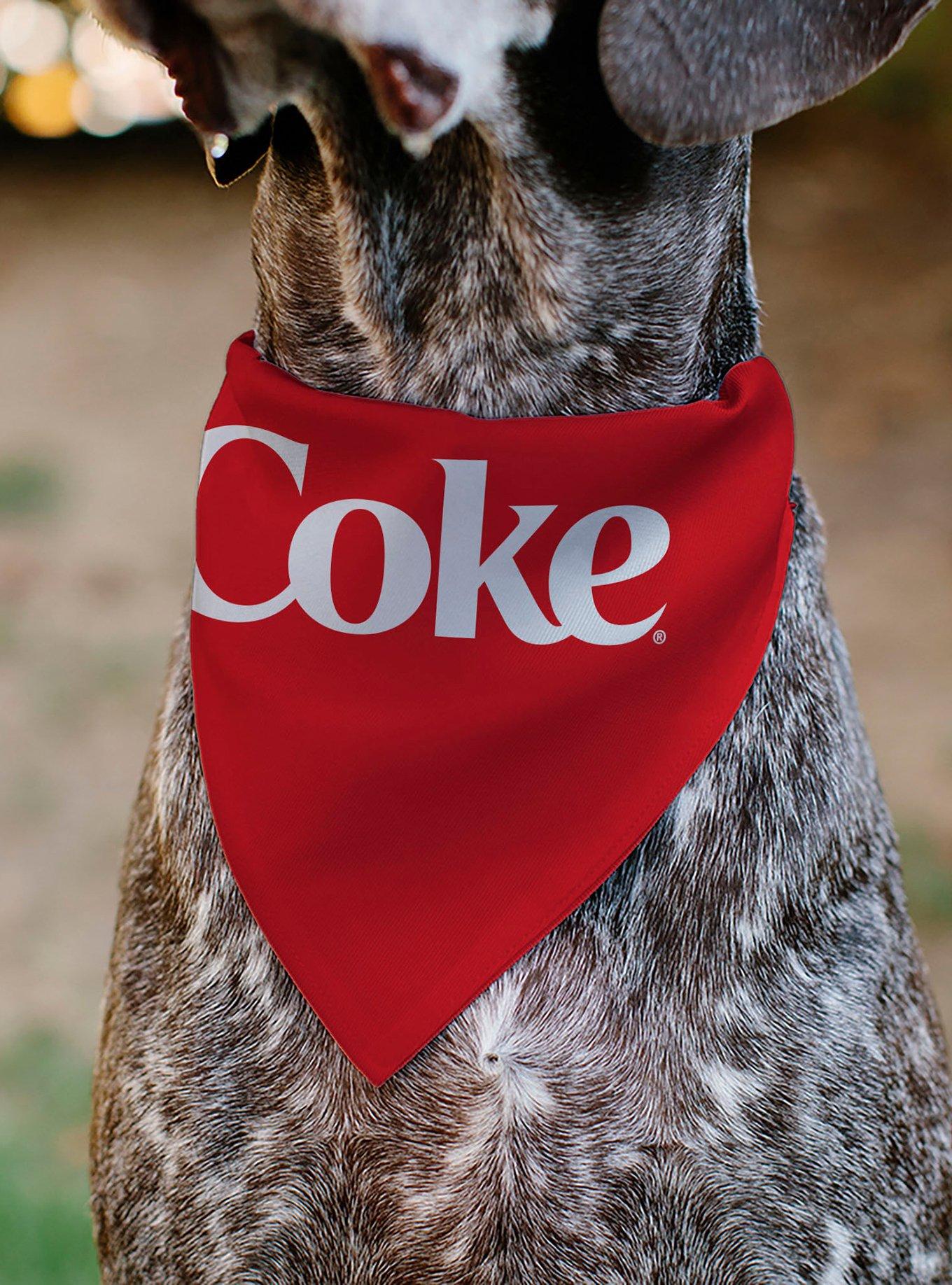 The Coca-Cola Company Coca Cola Coke Logo Centered Slip On Collar Pet Bandana - Bandana Only, , alternate - view 4