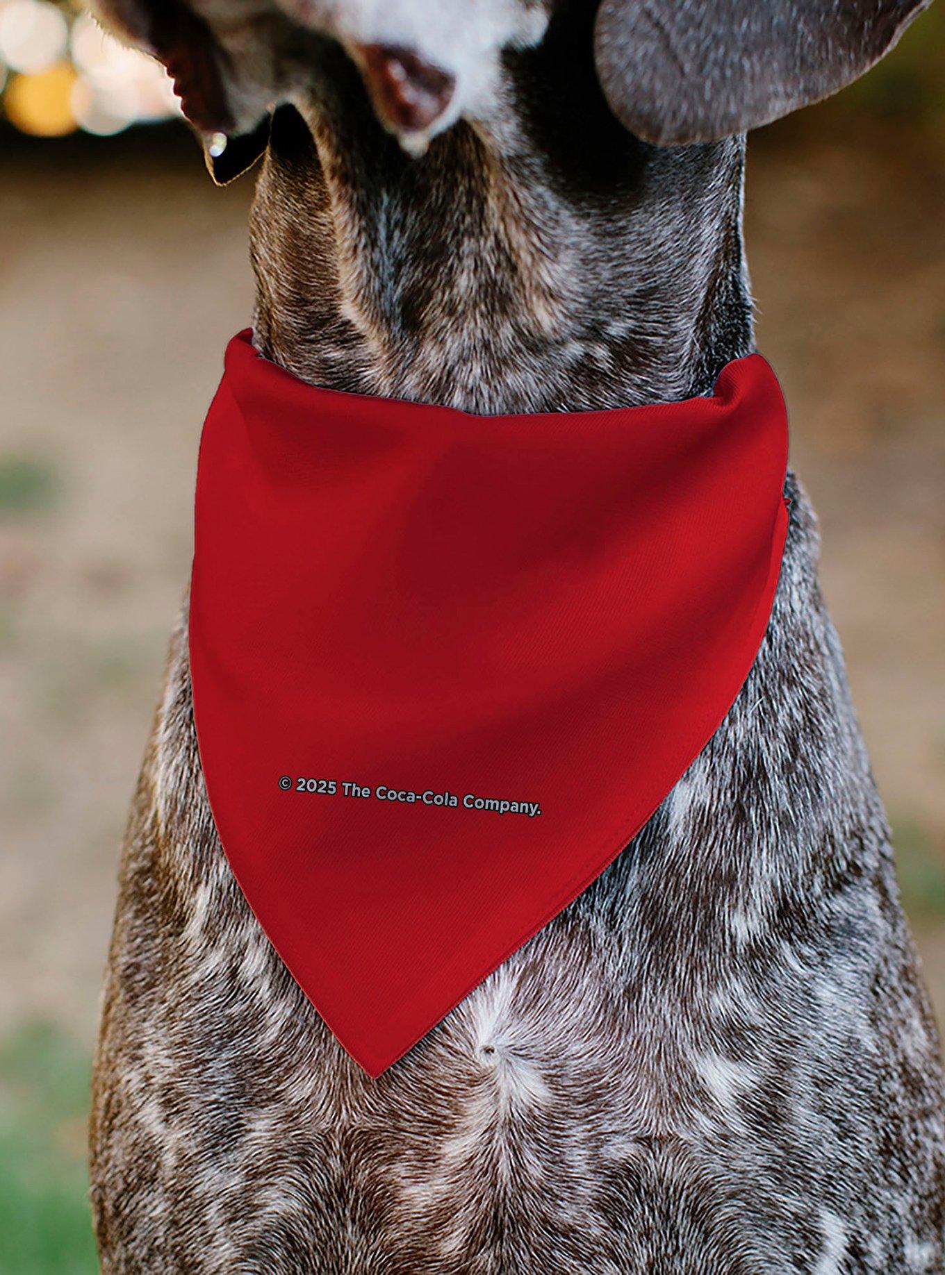 The Coca-Cola Company Coca Cola Coke Logo Centered Slip On Collar Pet Bandana - Bandana Only, , alternate - view 5