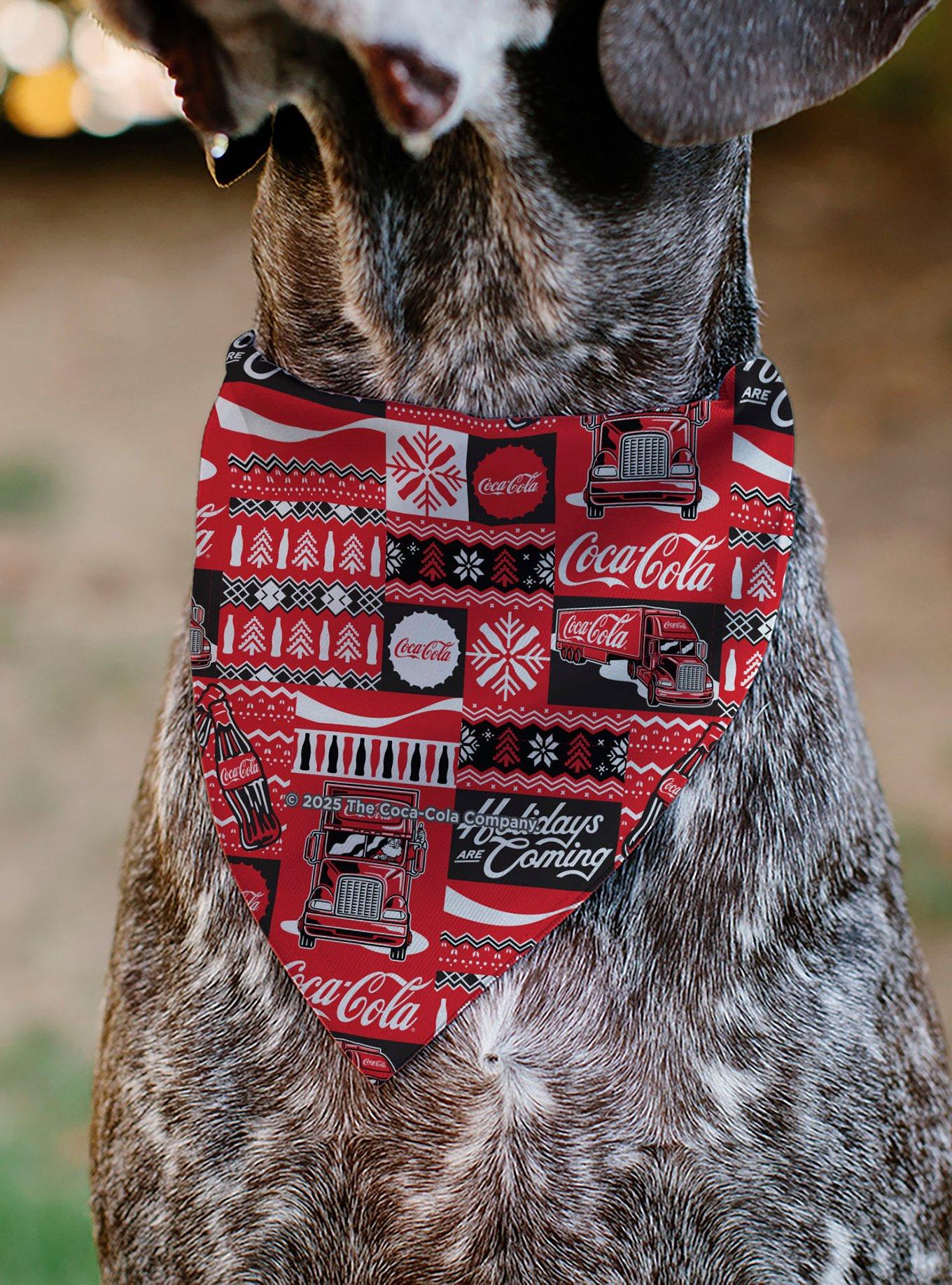 The Coca-Cola Company Coca Cola Holiday Sweater Slip On Collar Pet Bandana - Bandana Only, , alternate