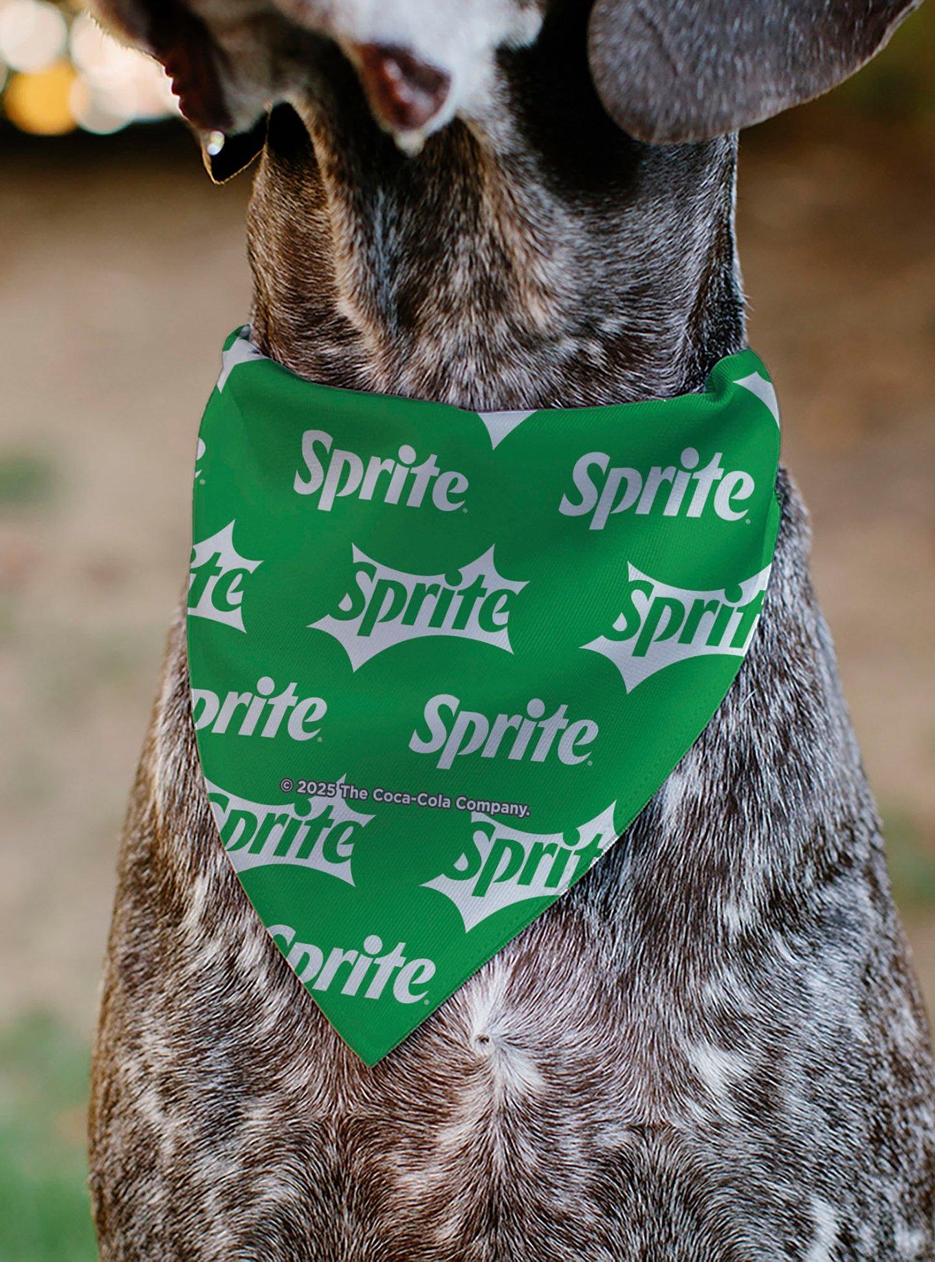 The Coca-Cola Company Sprite Logo Repeat Slip On Collar Pet Bandana - Bandana Only, , alternate