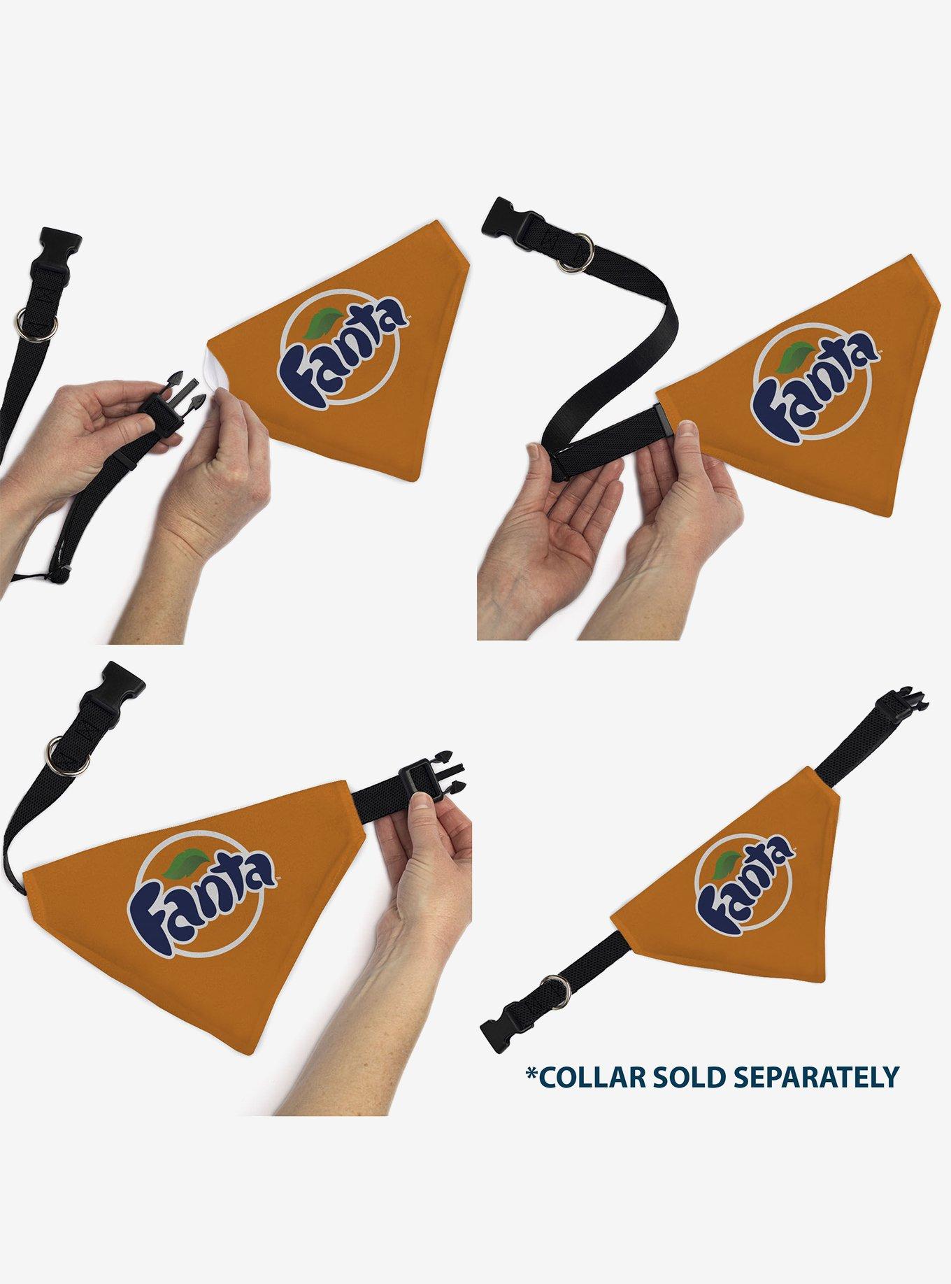 The Coca-Cola Company Fanta Round Logo Slip On Collar Pet Bandana - Bandana Only, , alternate