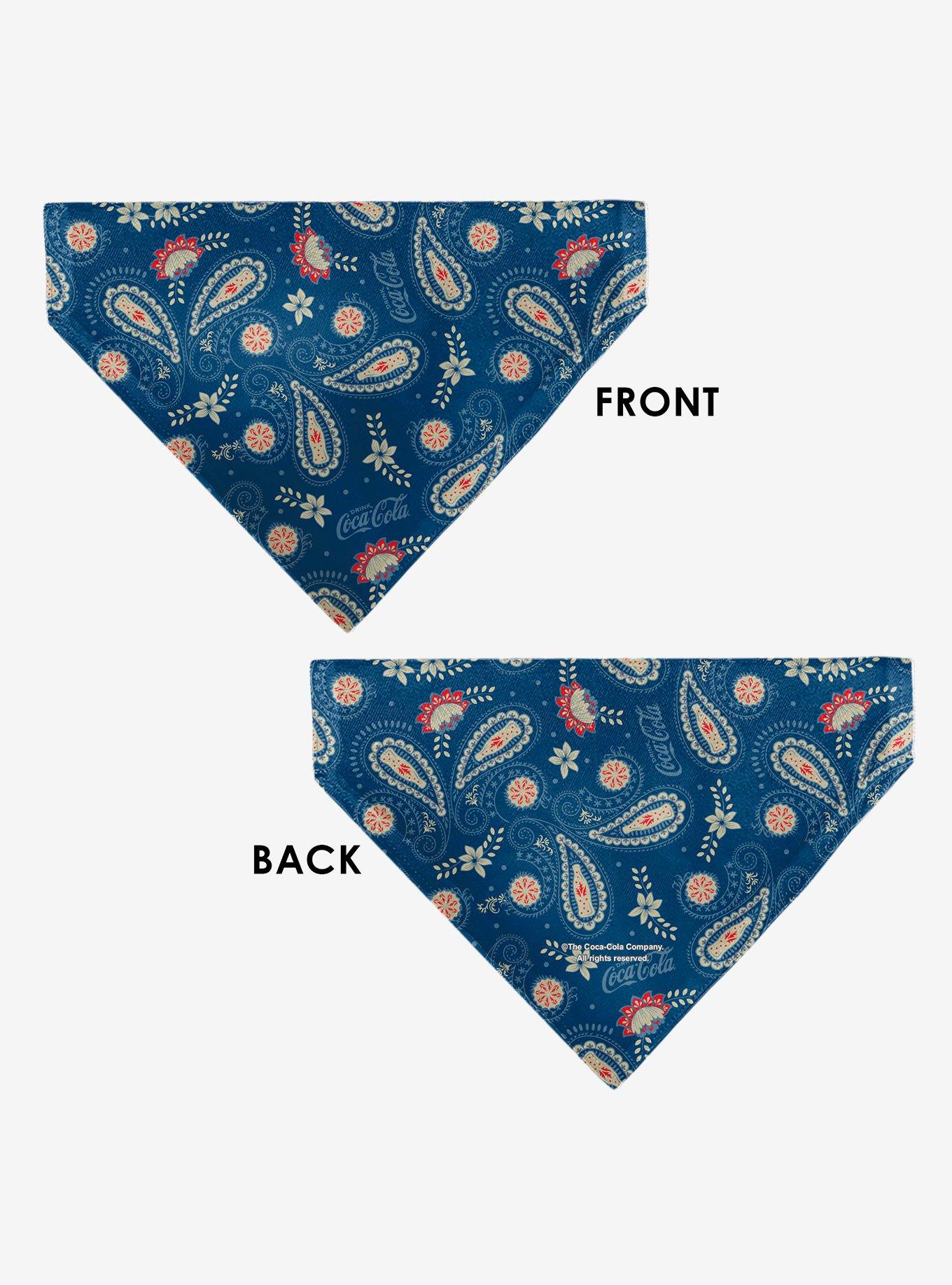 Coca-Cola Paisley Bottle Icons Scattered Slip On Collar Pet Bandana - Bandana Only, , alternate - view 3